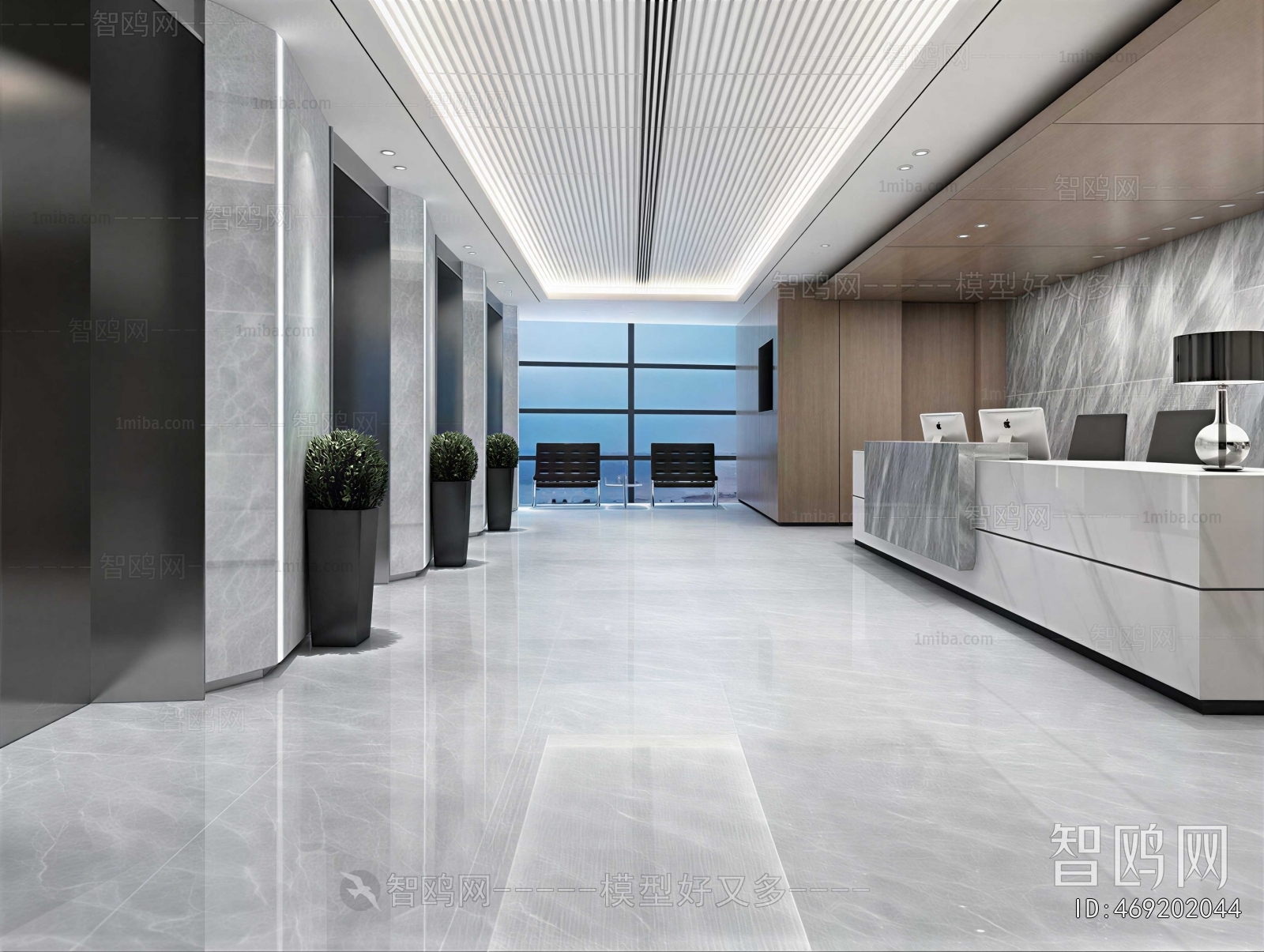 Modern Office Reception Desk