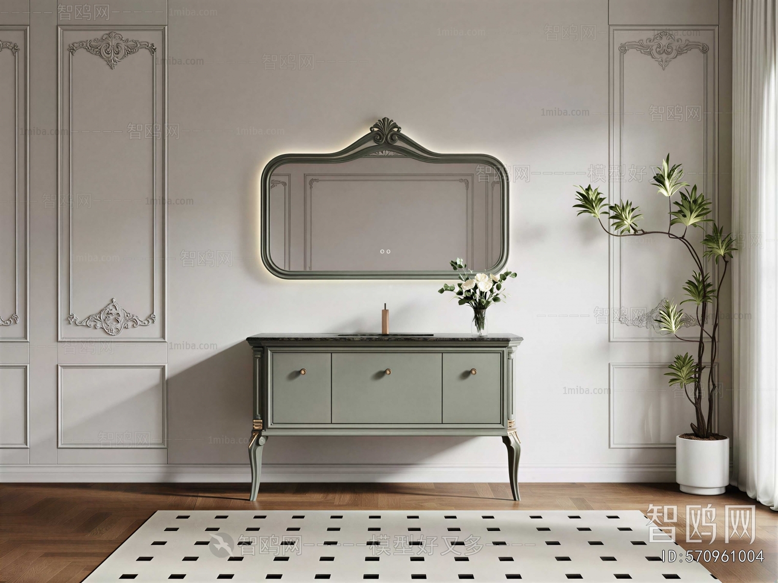 French Style Bathroom Cabinet