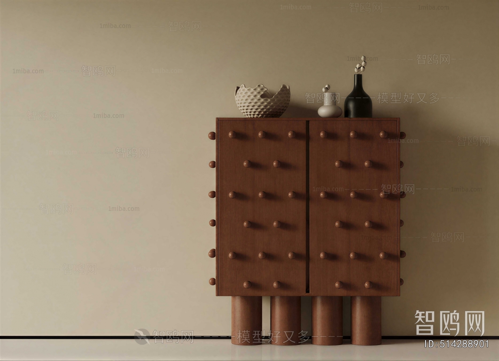Wabi-sabi Style Side Cabinet