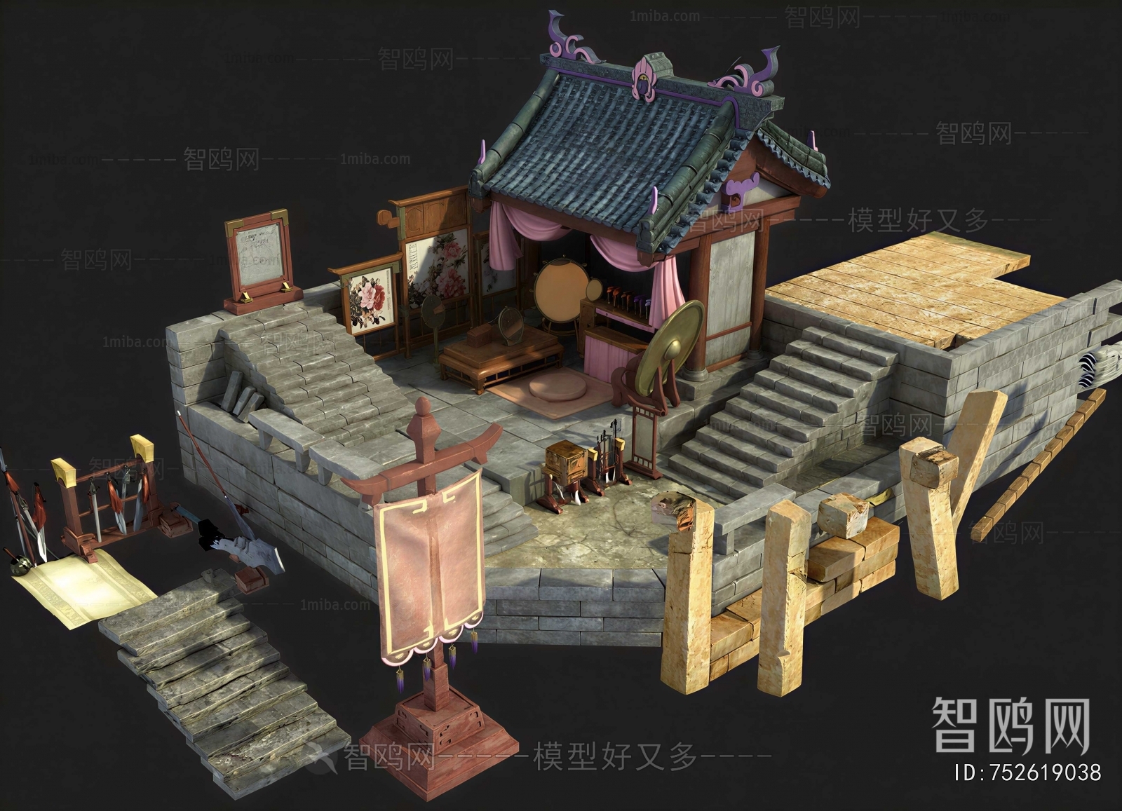 Chinese Style Ancient Architectural Buildings