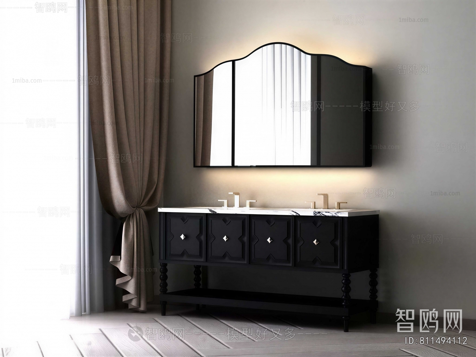 French Style Bathroom Cabinet