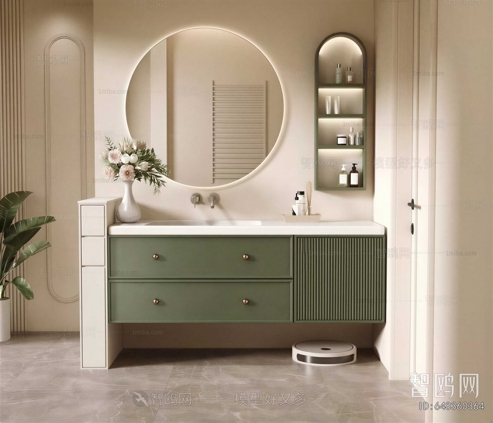 French Style Bathroom Cabinet