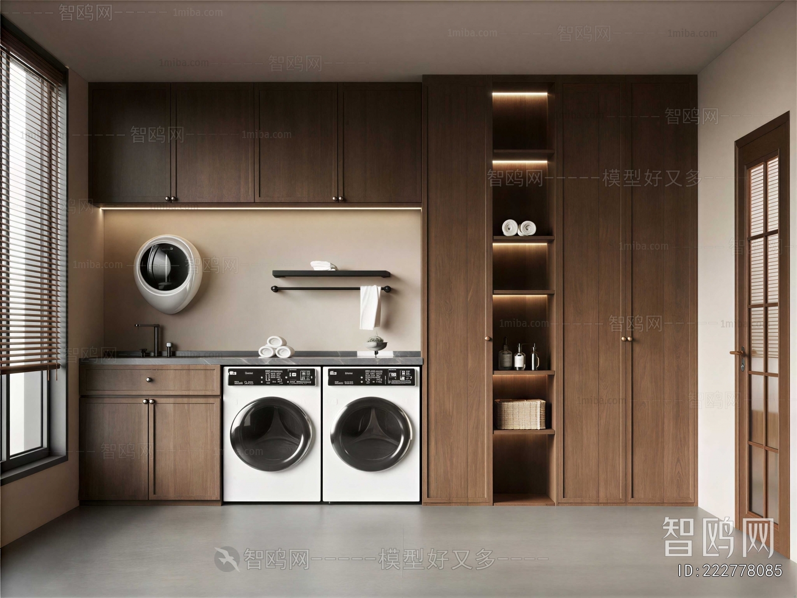 Modern Balcony Laundry Room