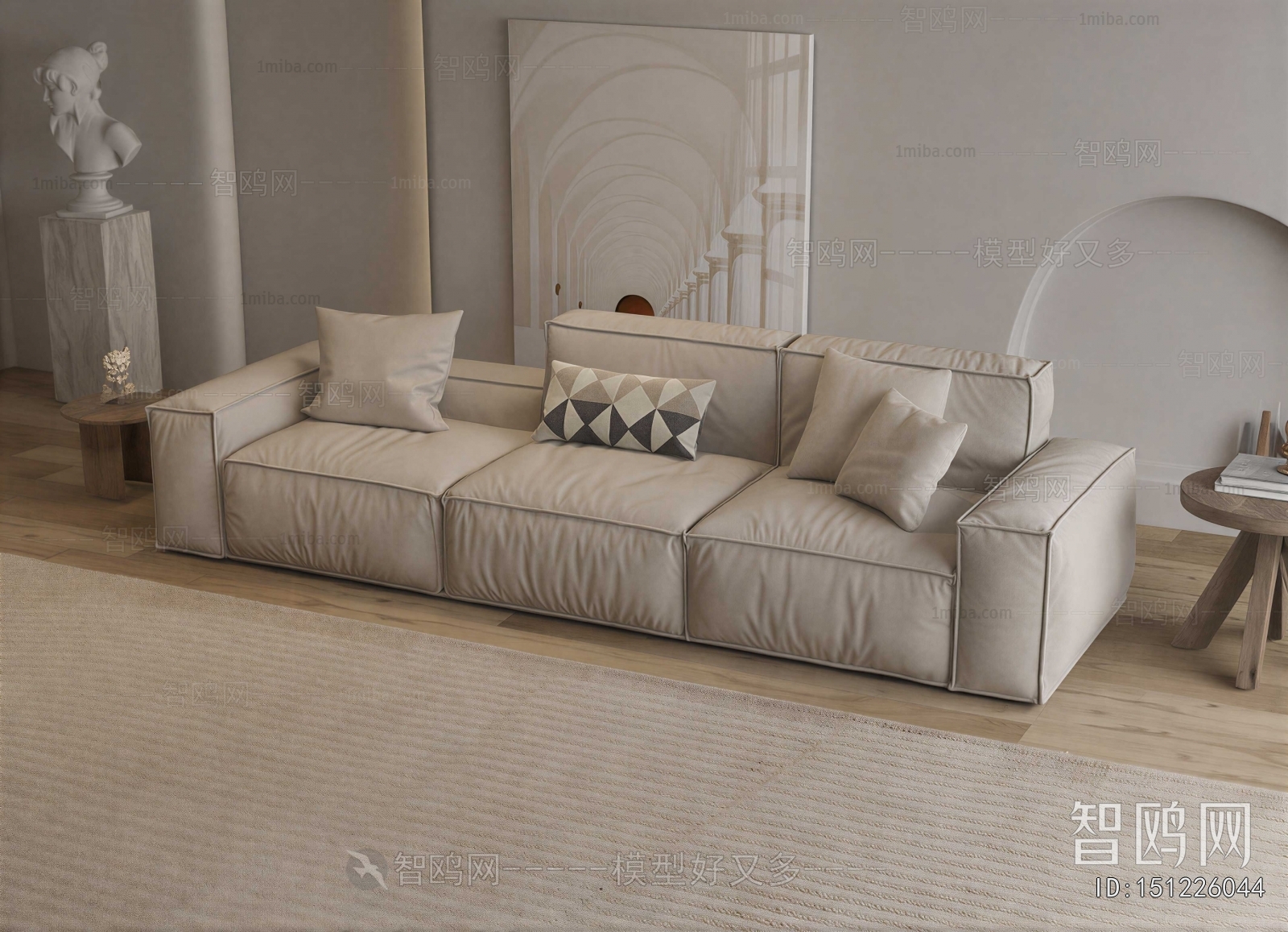 Modern Three-seat Sofa