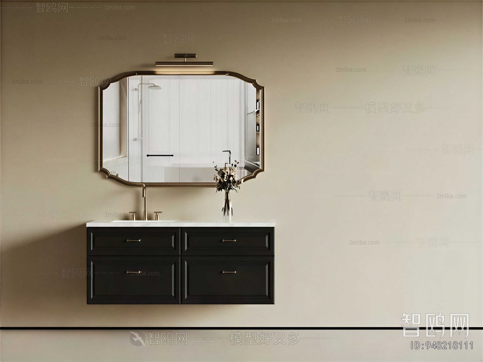 French Style Bathroom Cabinet