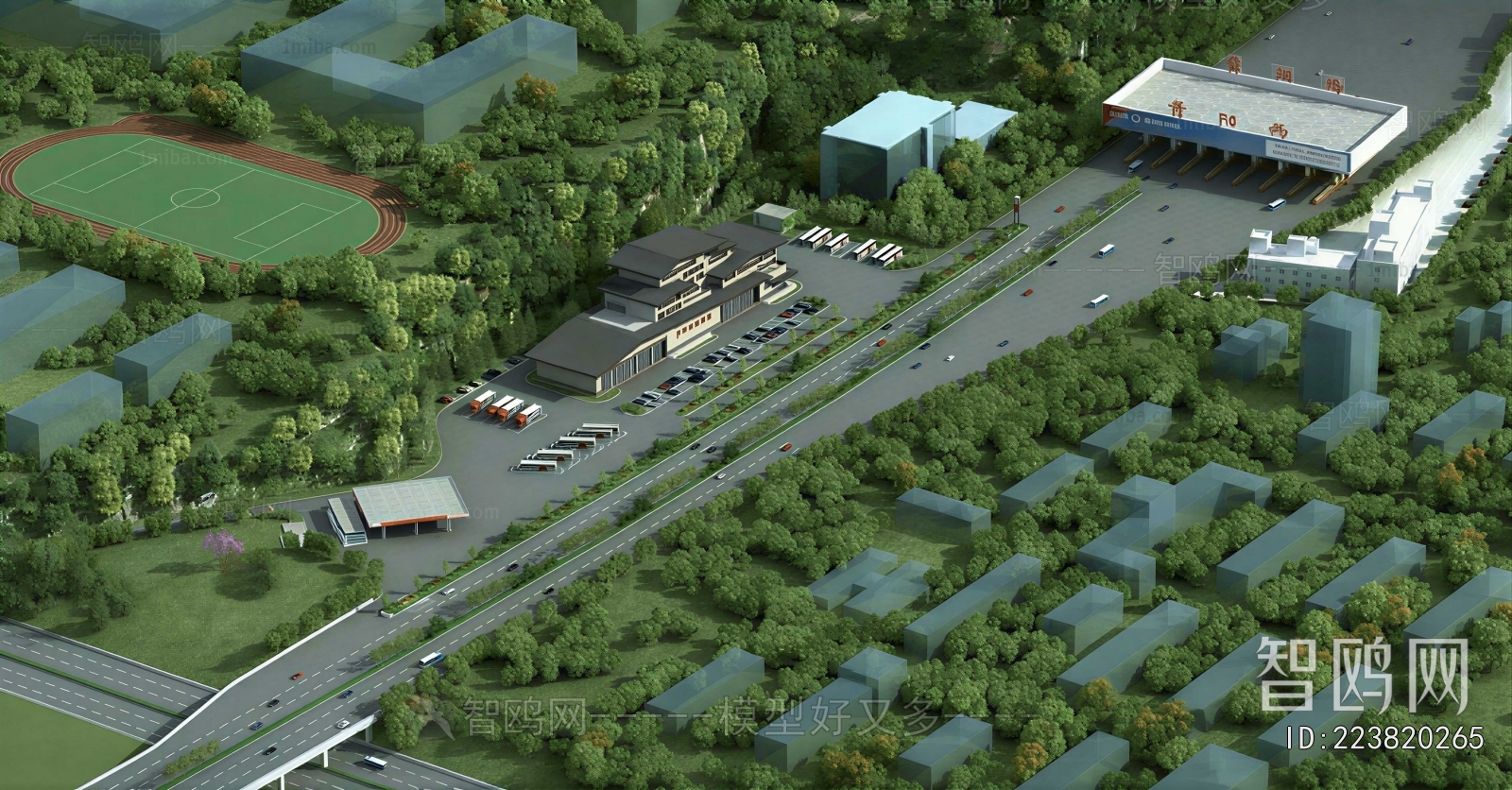 Modern Architectural Bird's-eye View Planning