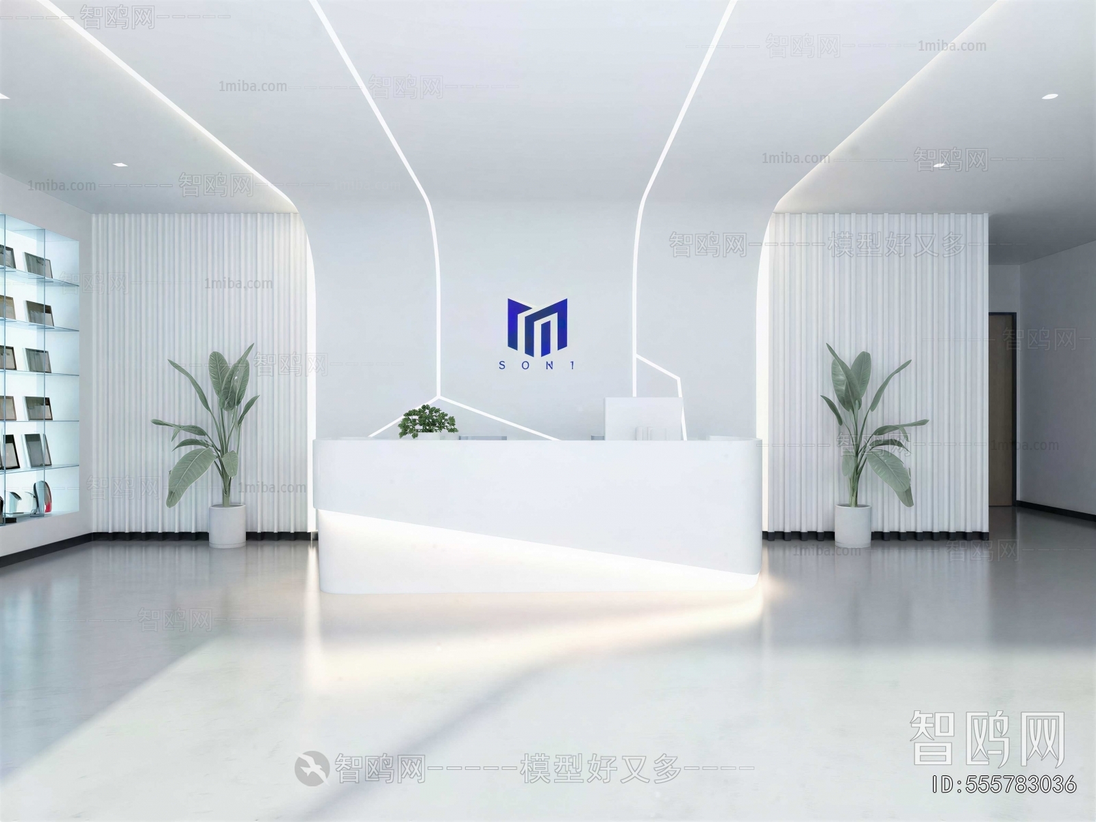 Modern Office Reception Desk