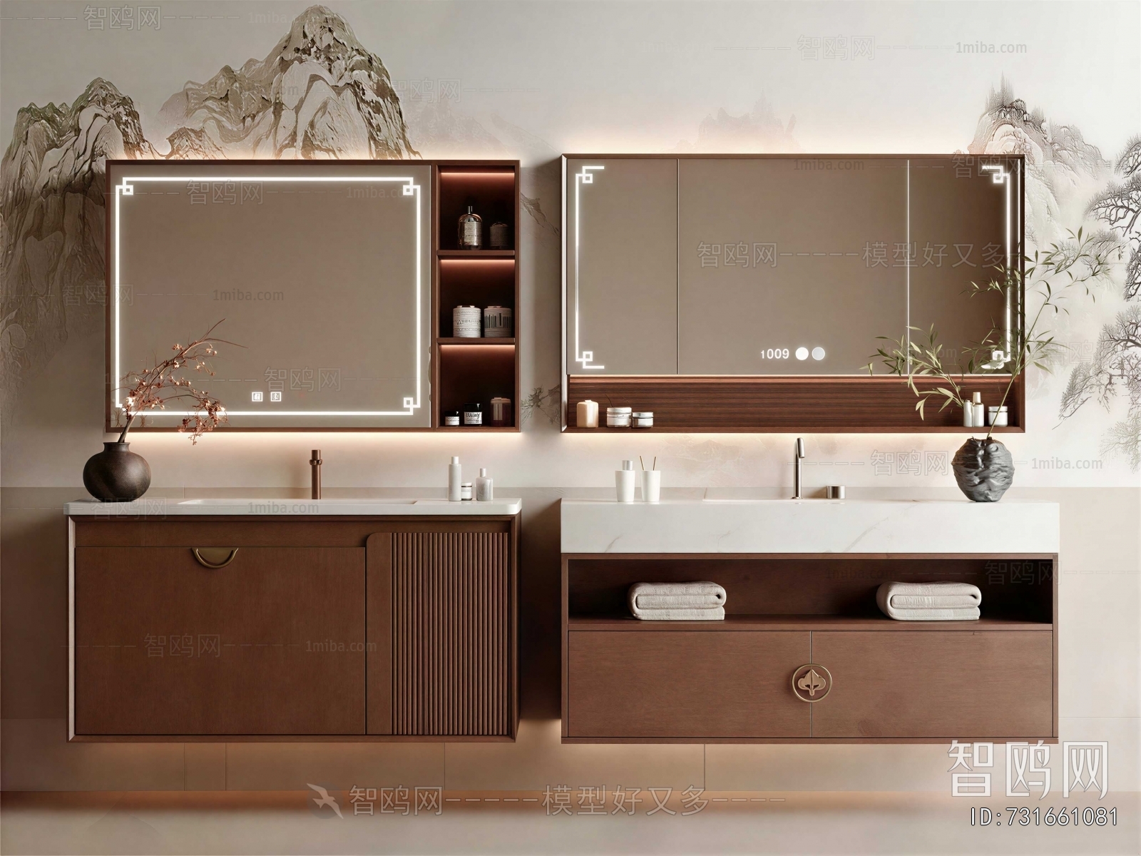 New Chinese Style Bathroom Cabinet