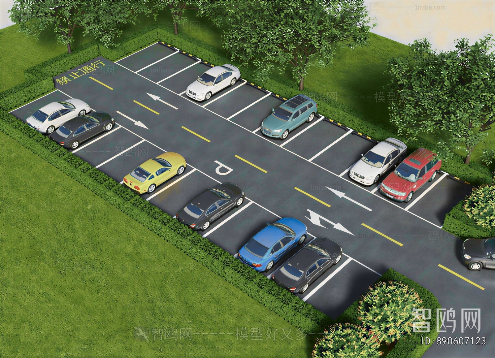 Modern Outdoor Parking Lot
