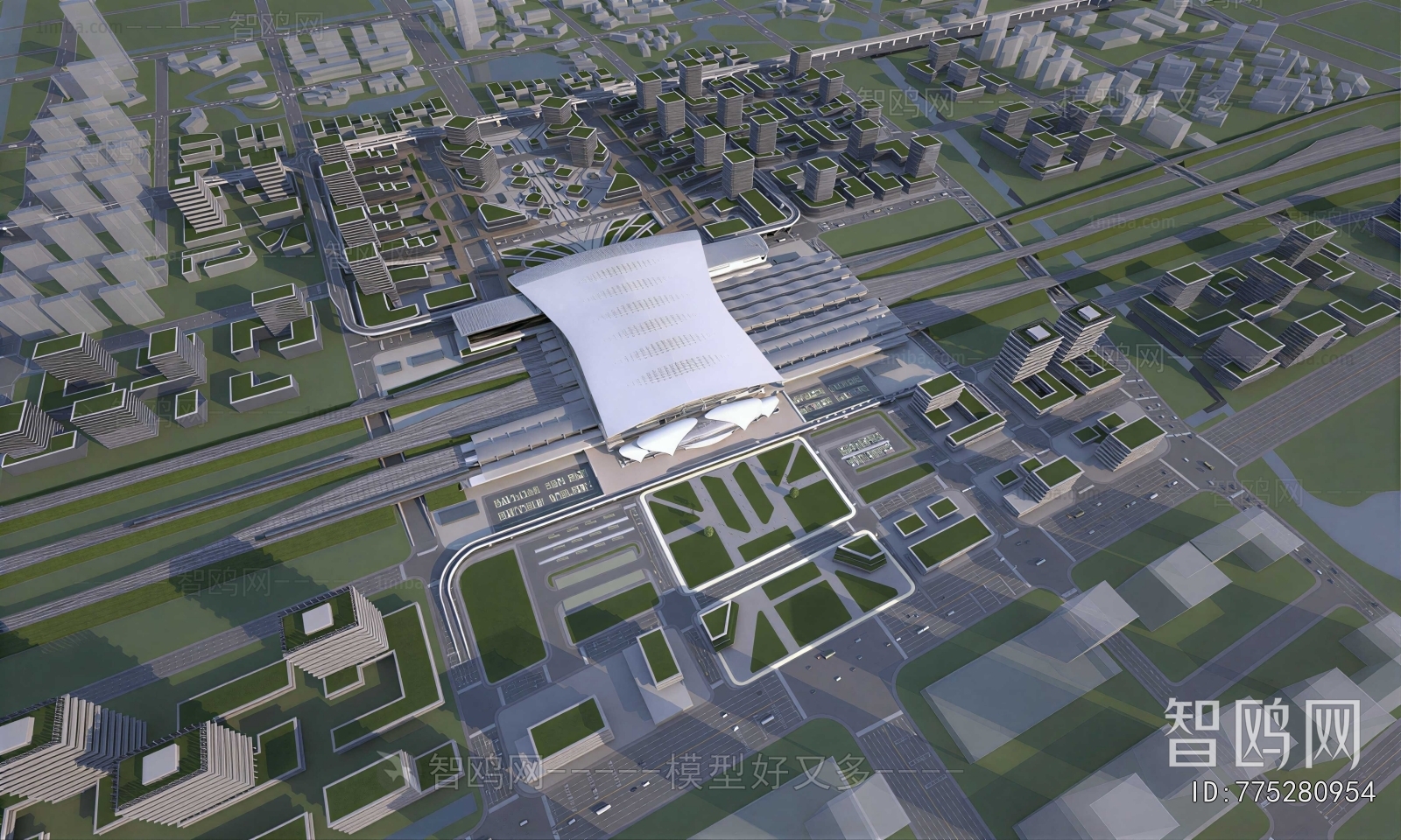 Modern Architectural Bird's-eye View Planning