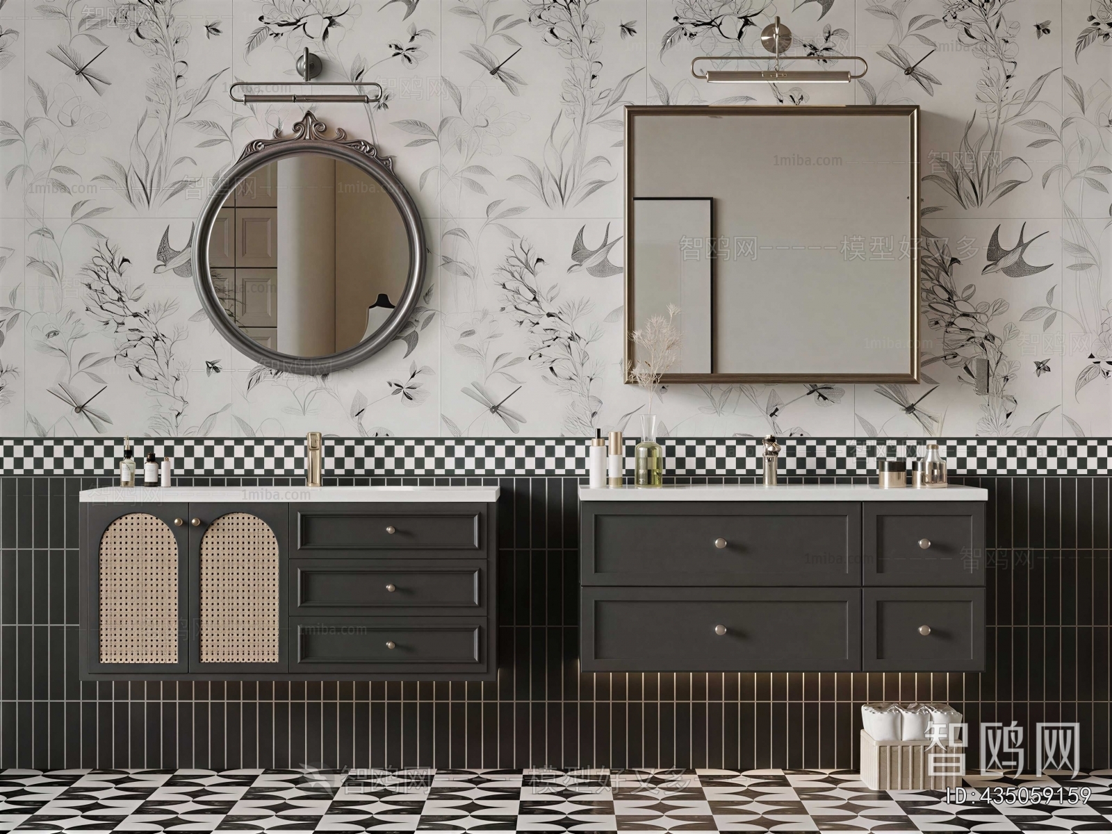 French Style Bathroom Cabinet