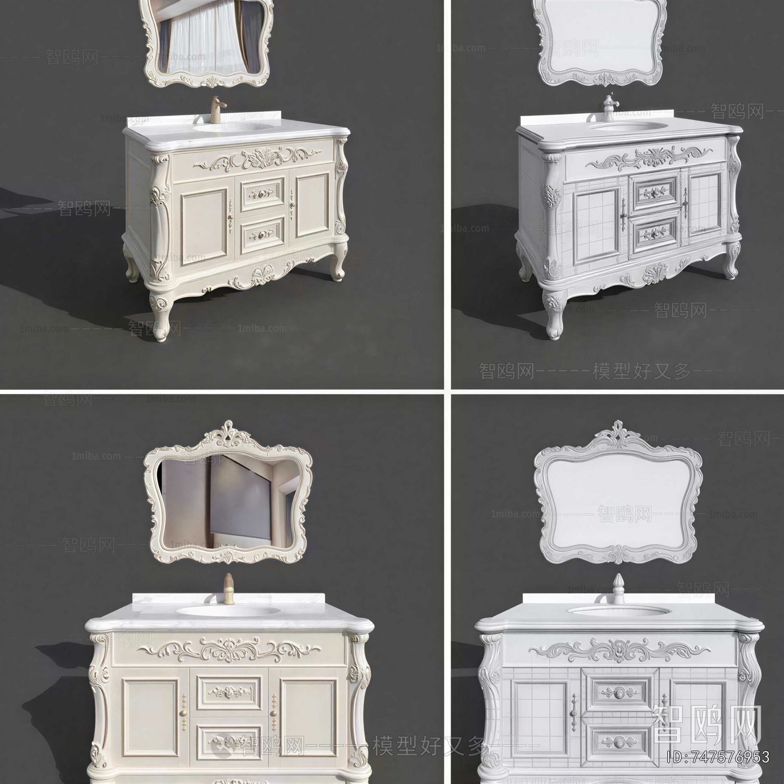 European Style Bathroom Cabinet