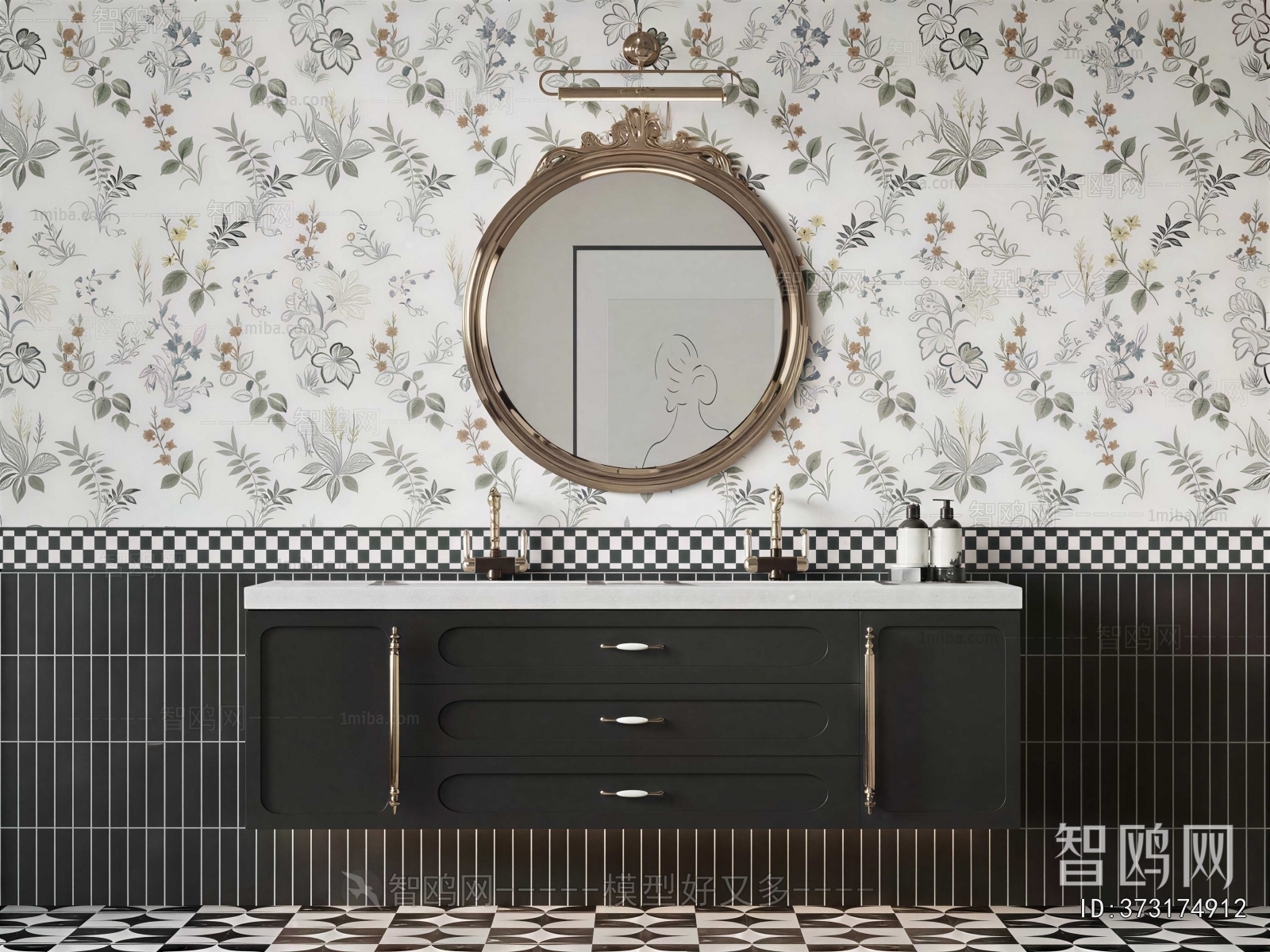 French Style Bathroom Cabinet