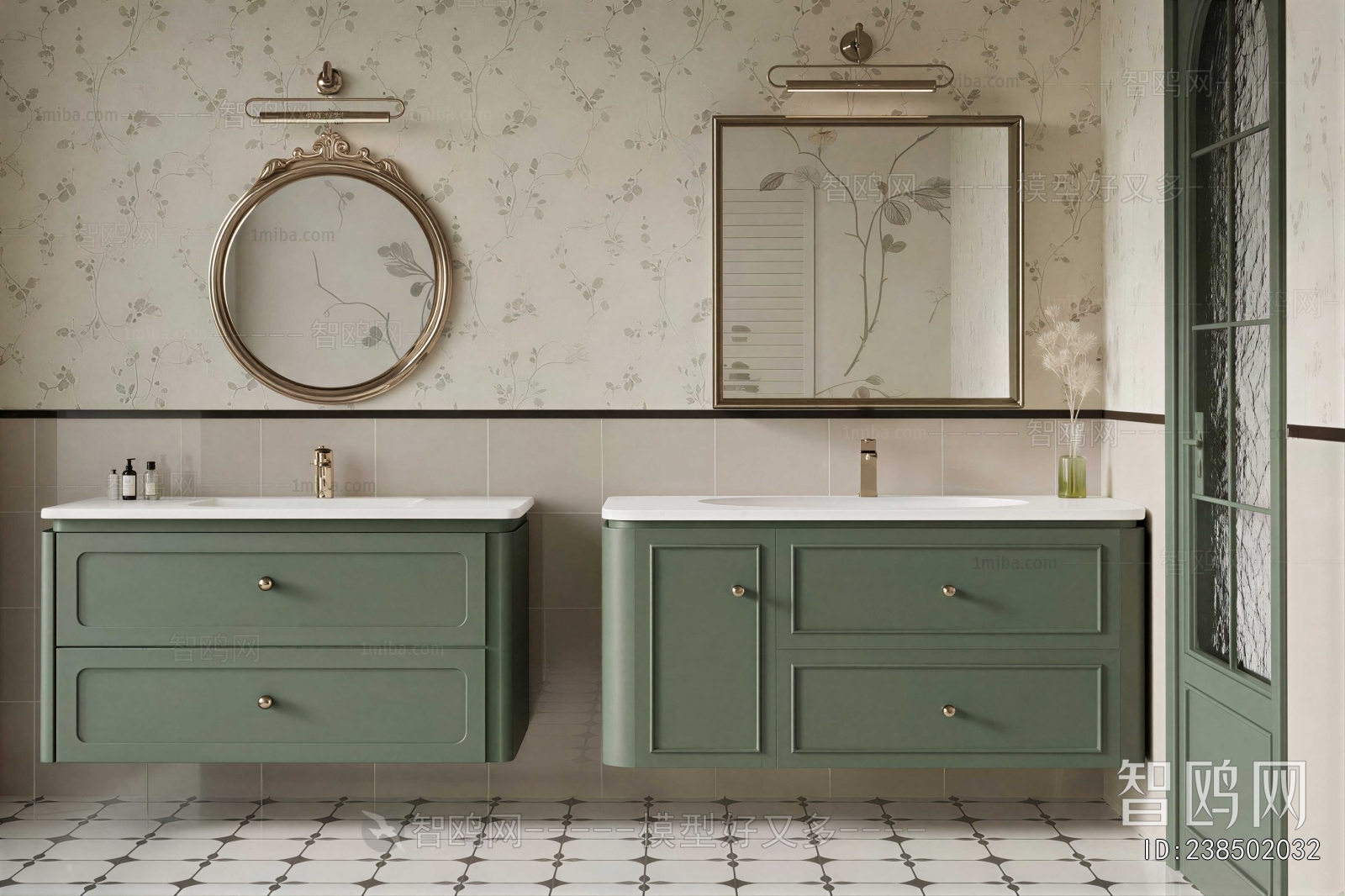 French Style Bathroom Cabinet
