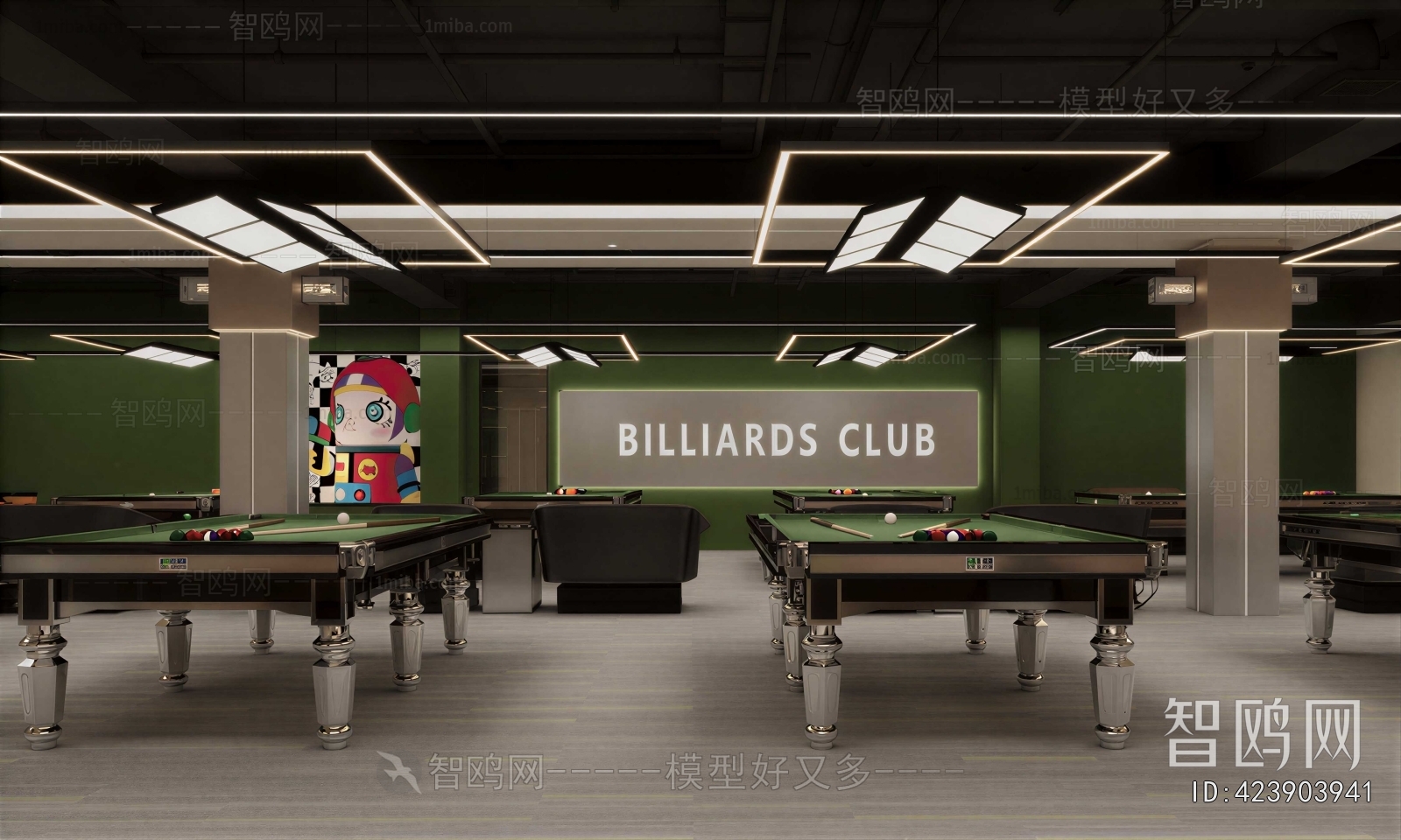 Modern Billiard Room
