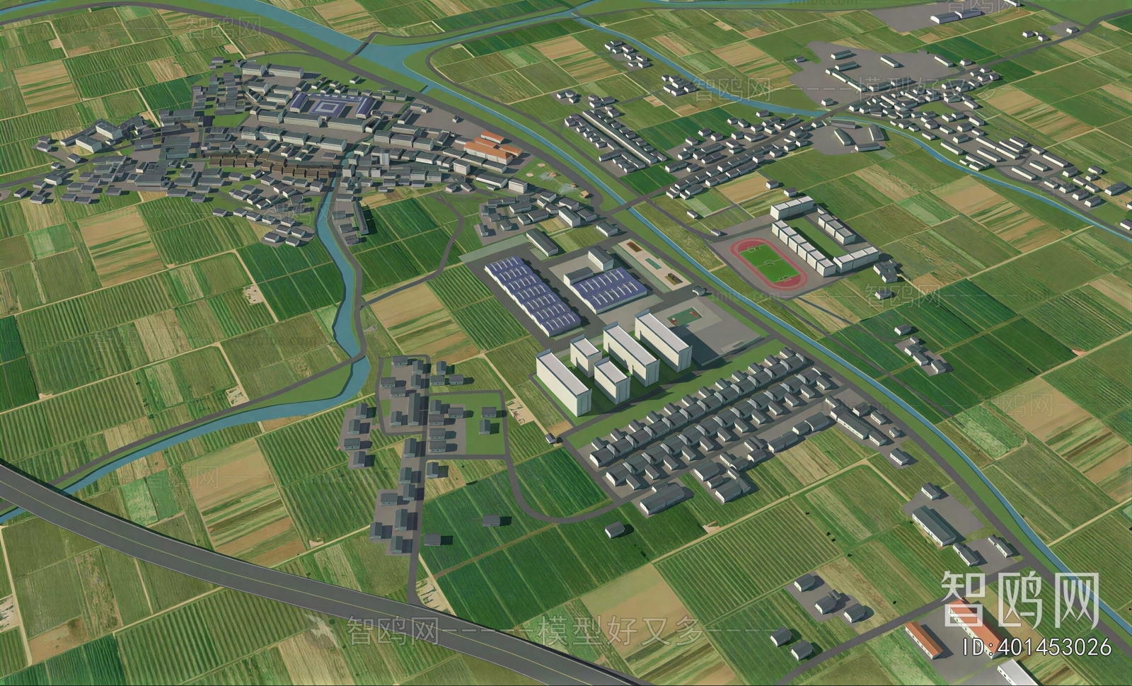 Modern Architectural Bird's-eye View Planning