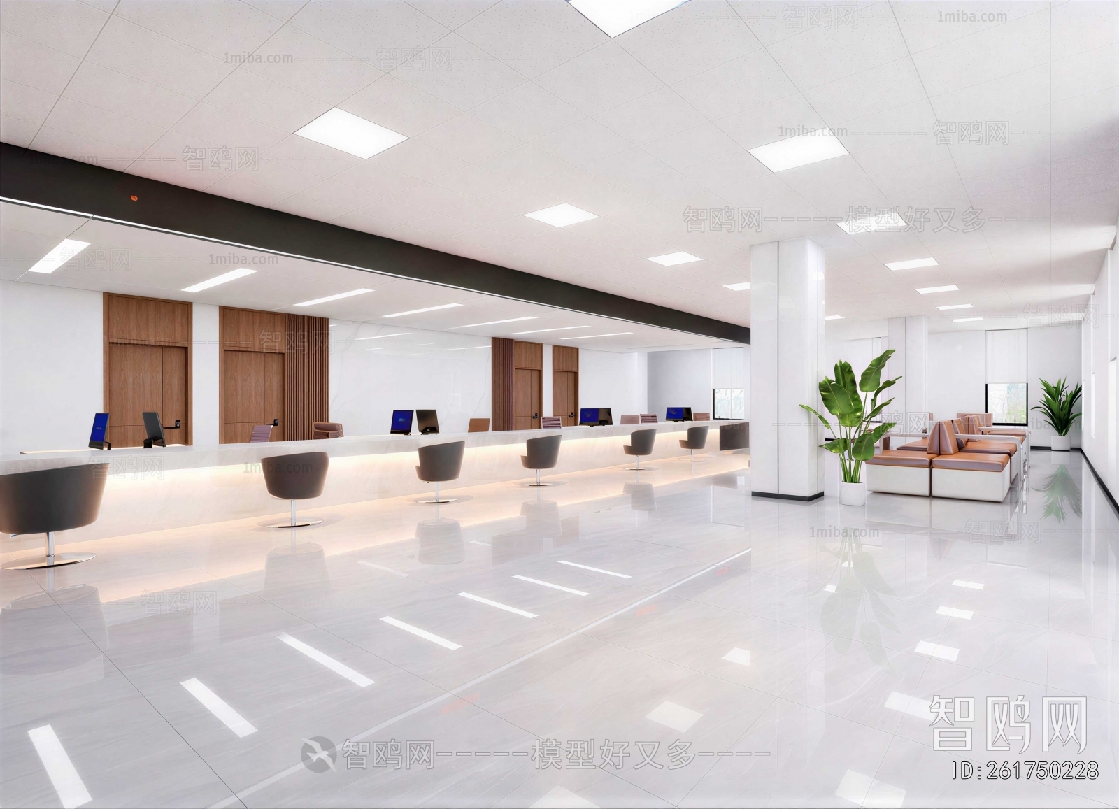 Modern Office Reception Desk
