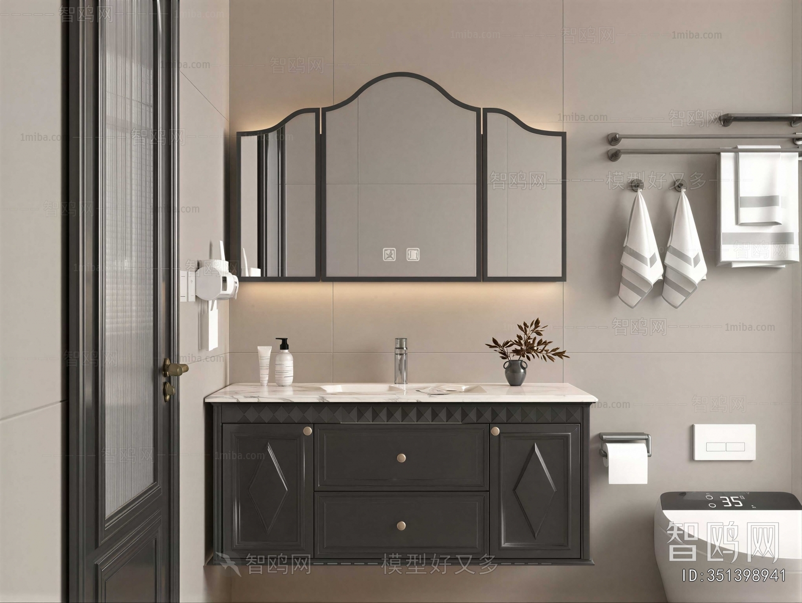 French Style Bathroom Cabinet