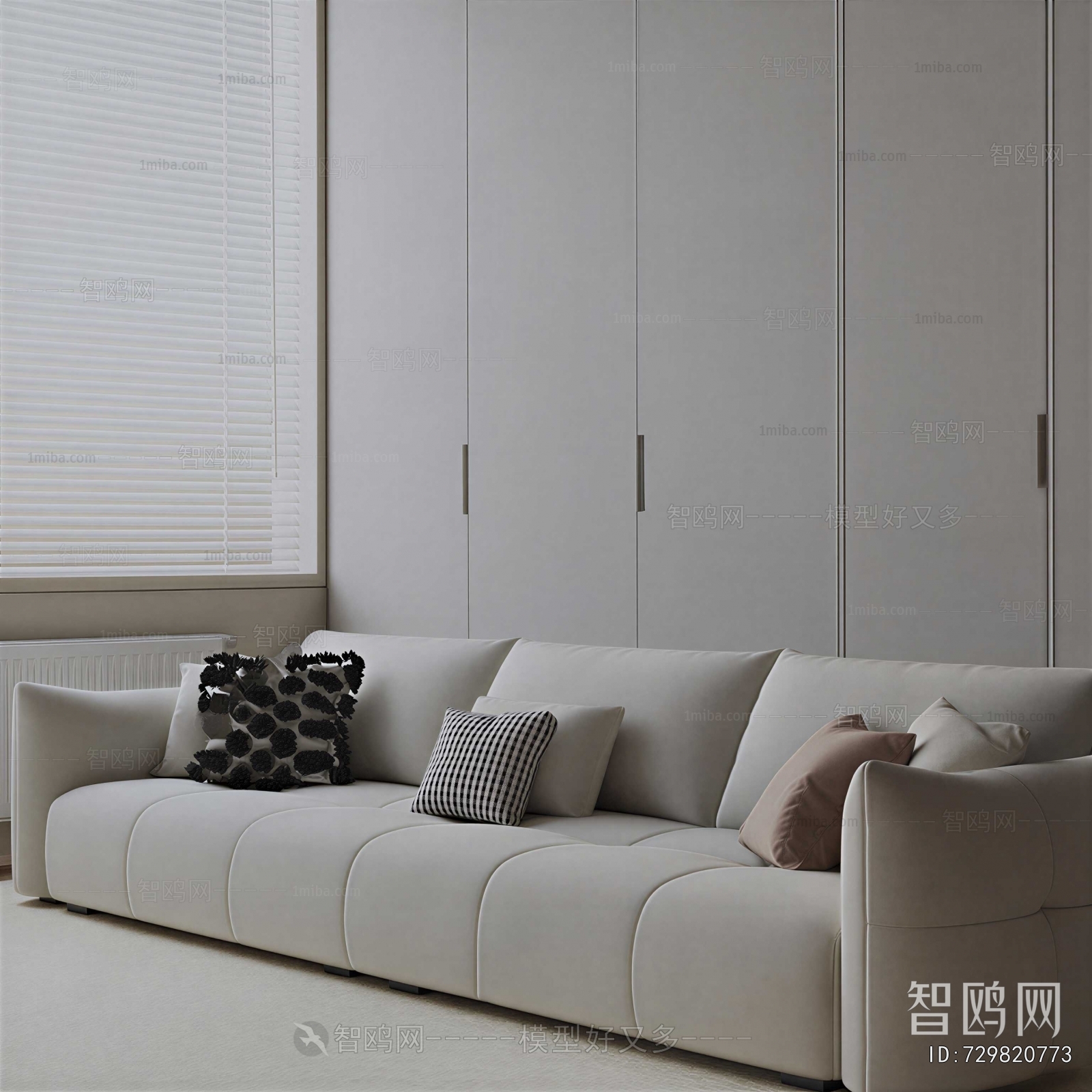 Modern Three-seat Sofa