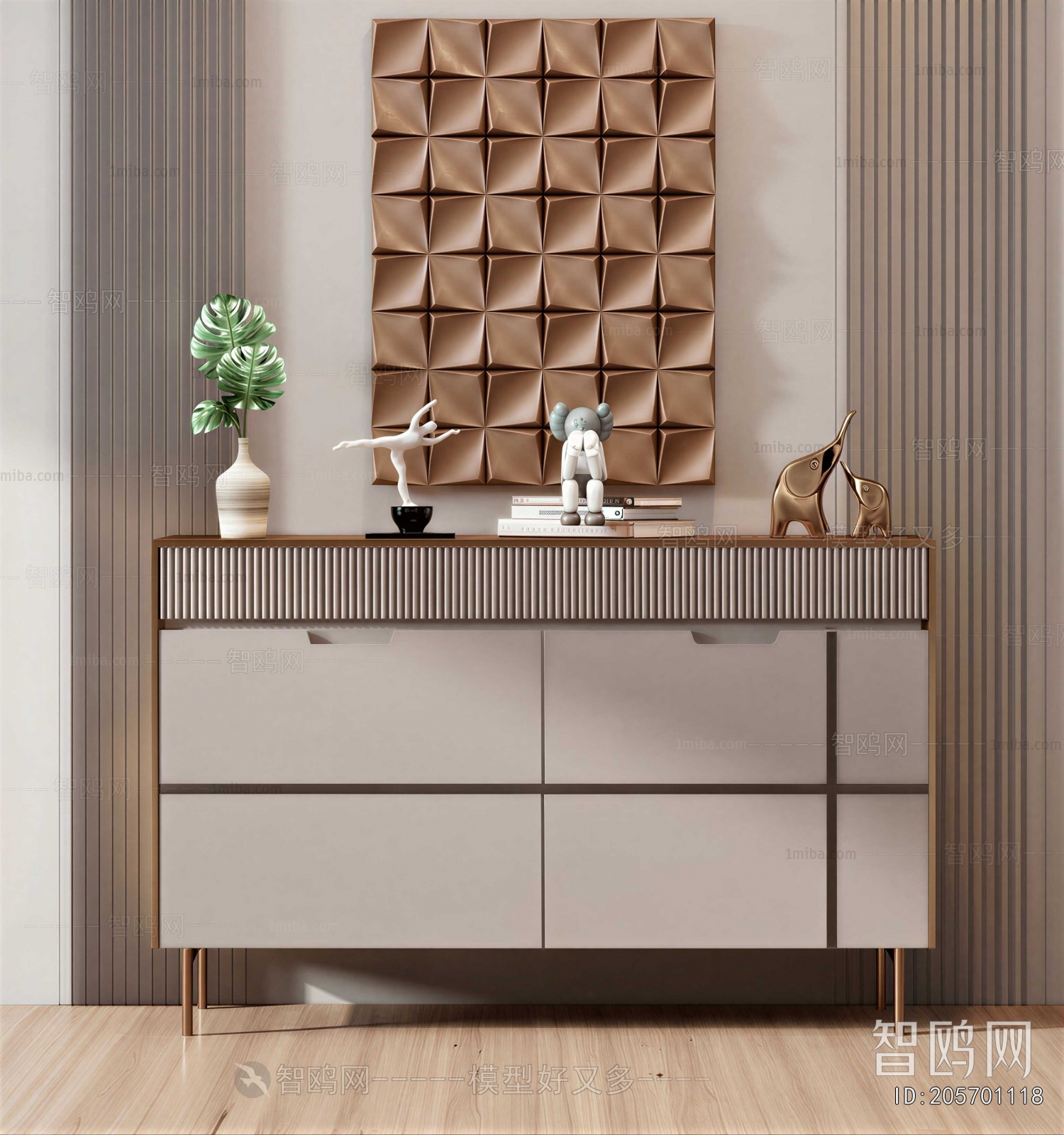 New Chinese Style Entrance Cabinet