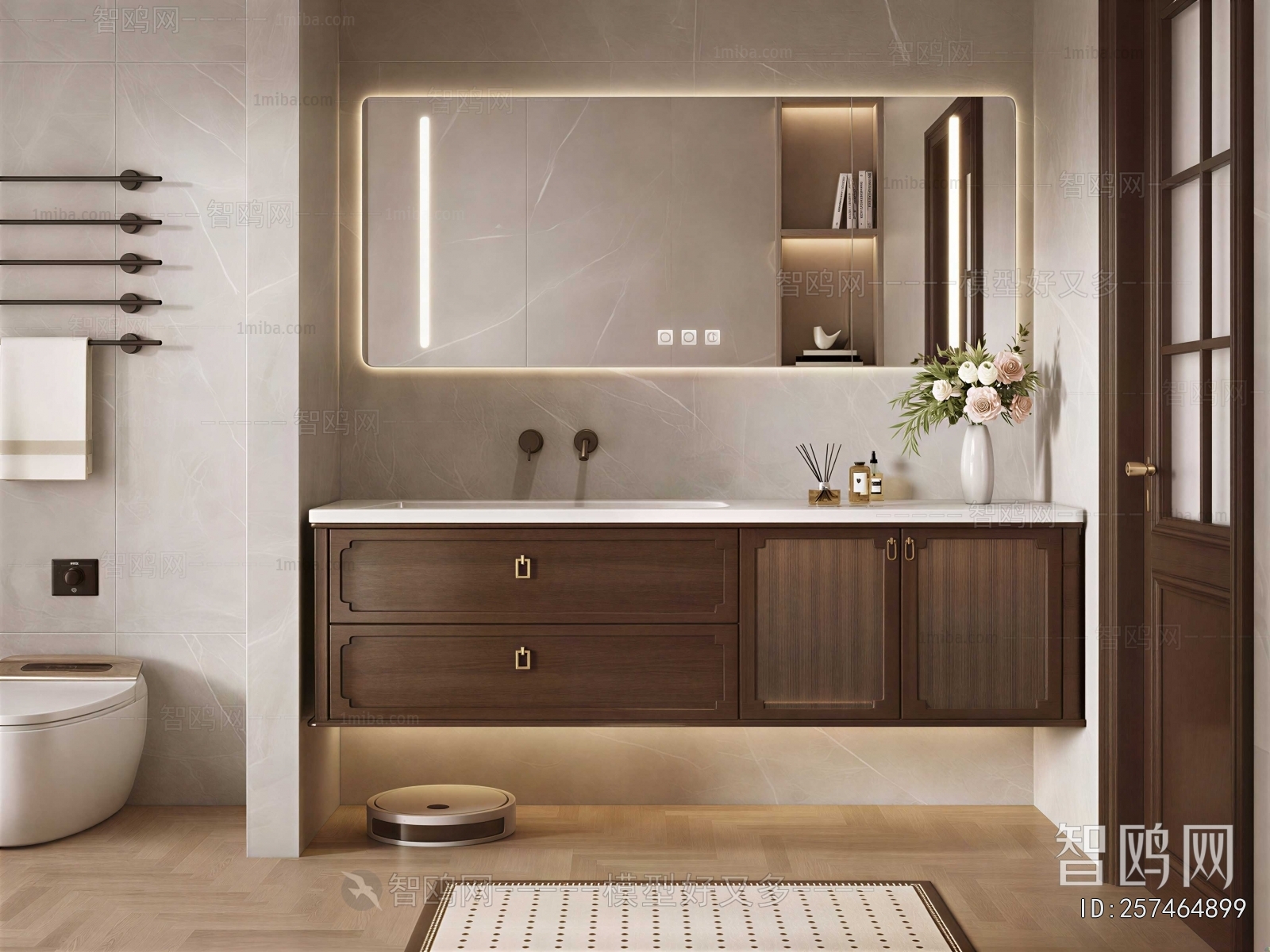New Chinese Style Bathroom Cabinet