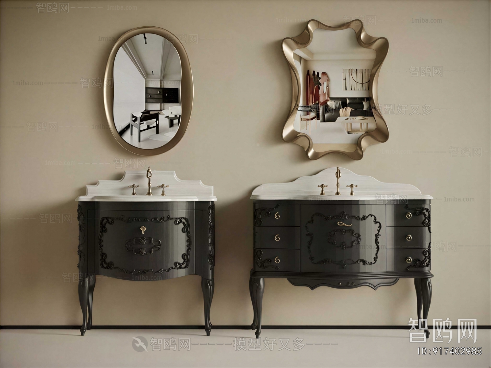 French Style Bathroom Cabinet