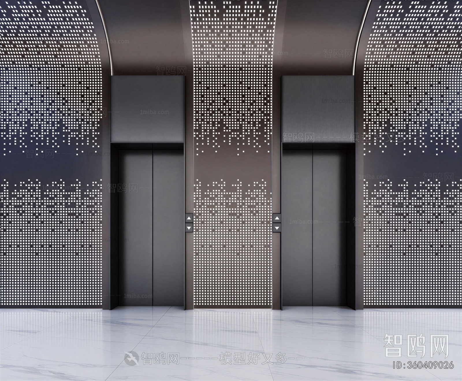 Modern Office Elevator Hall