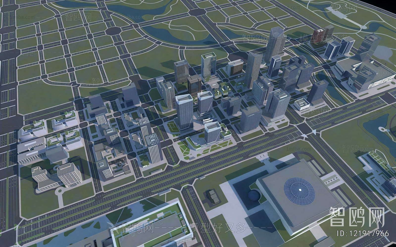 Modern Architectural Bird's-eye View Planning