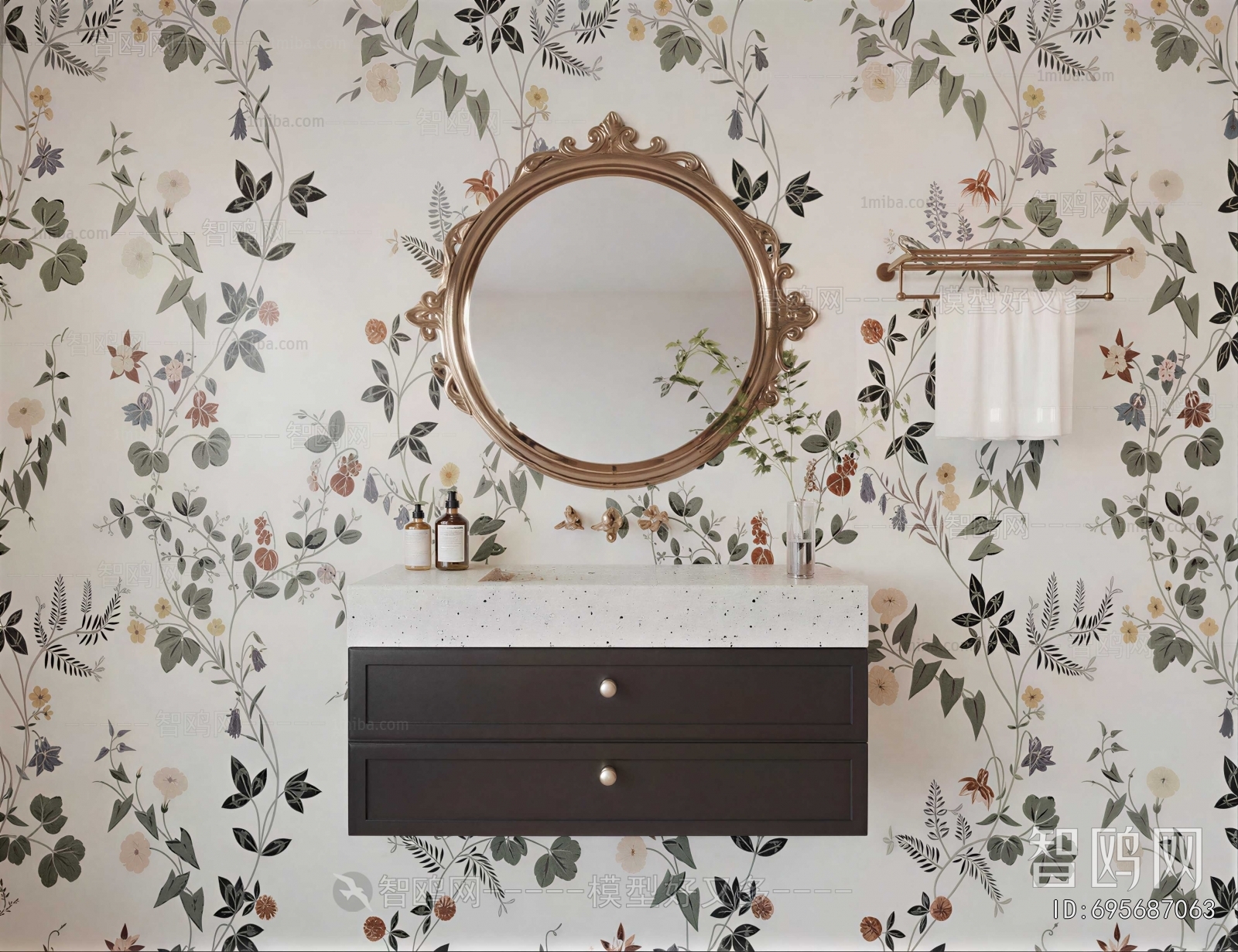 French Style Bathroom Cabinet