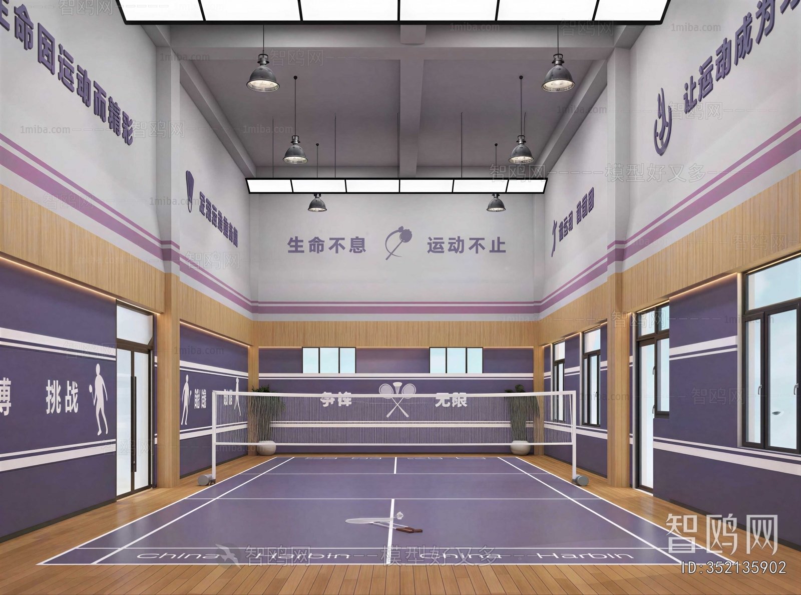 Modern Indoor Badminton Court