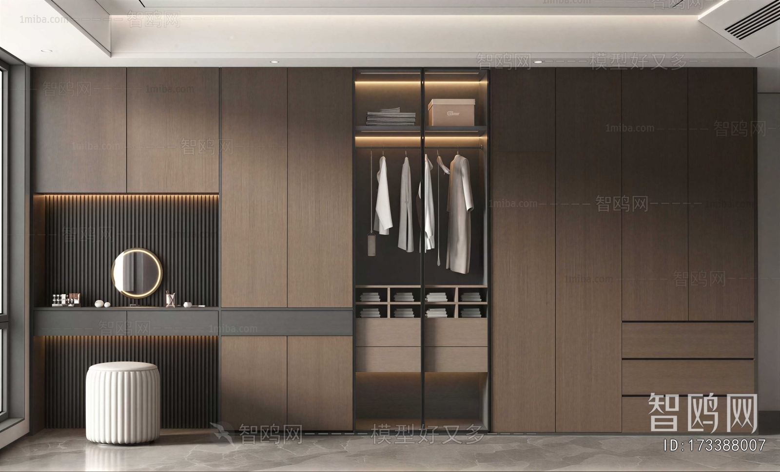 Modern Clothes Storage Area