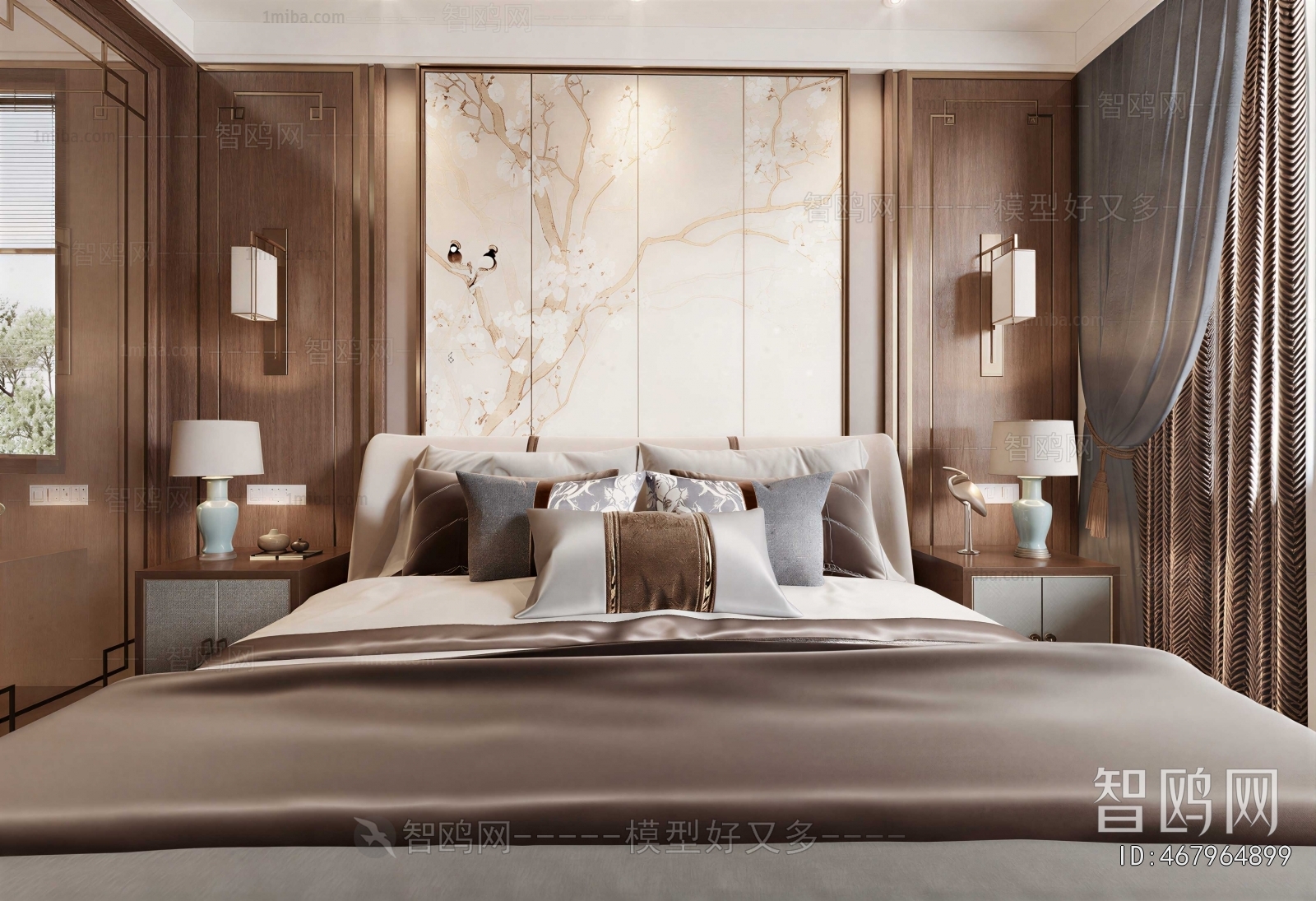 New Chinese Style Bedroom
