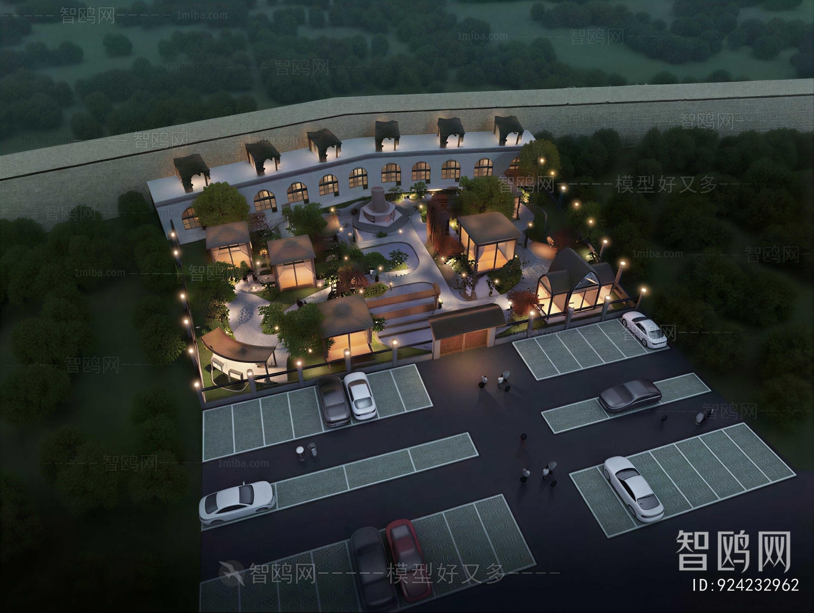 Modern Outdoor Parking Lot