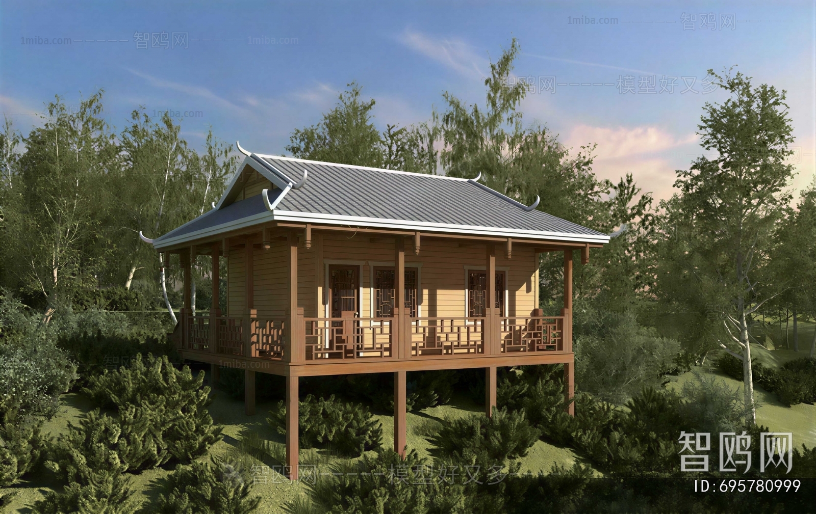 Southeast Asian Style Appearance Of Commercial Building