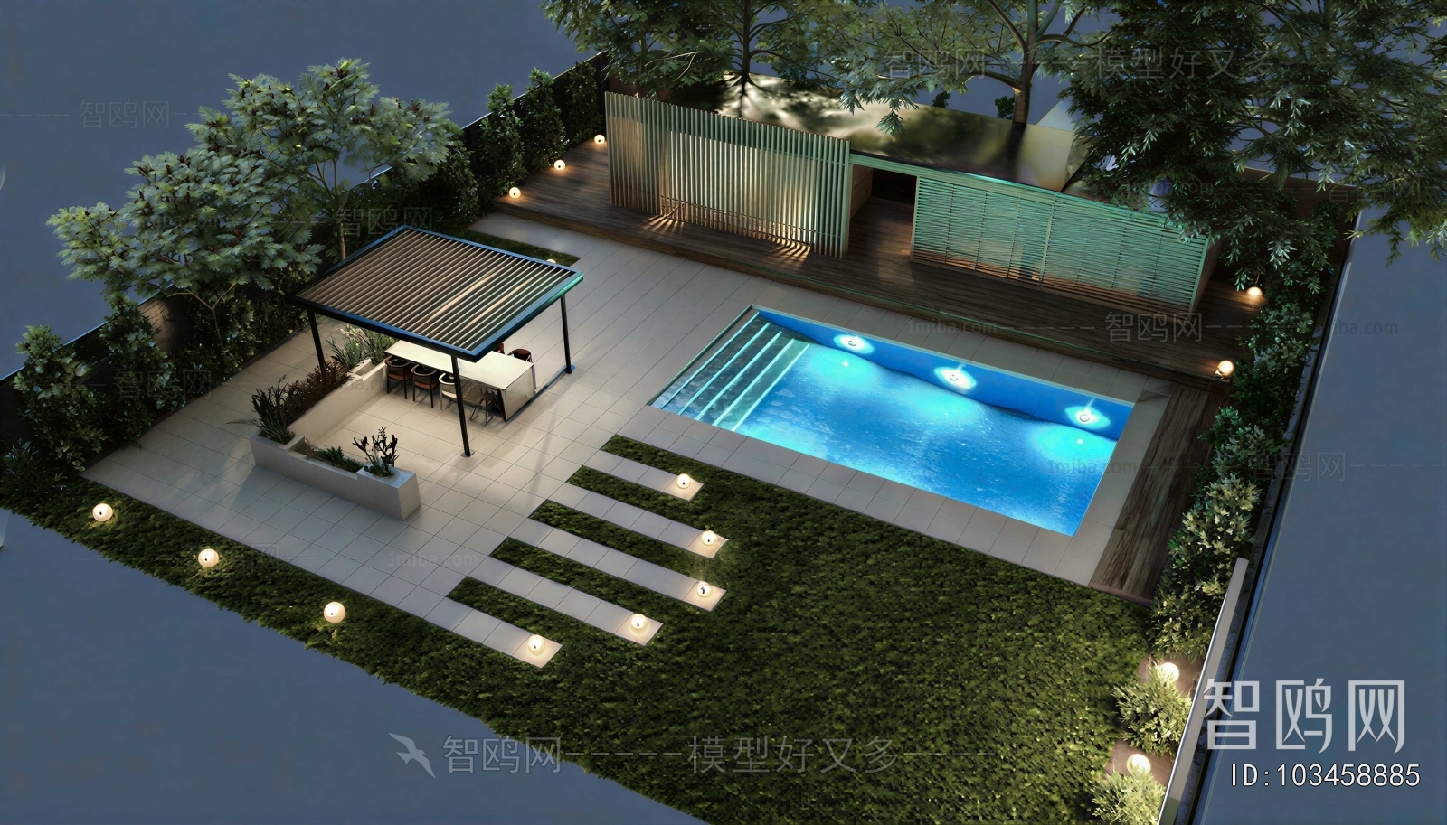 Modern Architectural Bird's-eye View Planning