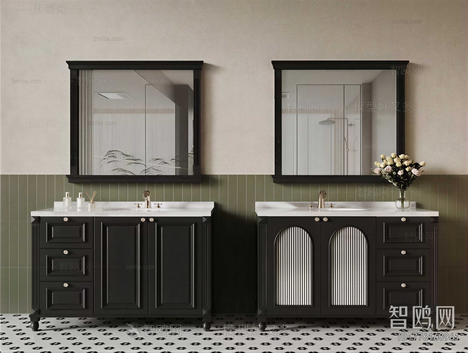 Simple European Style Bathroom Cabinet