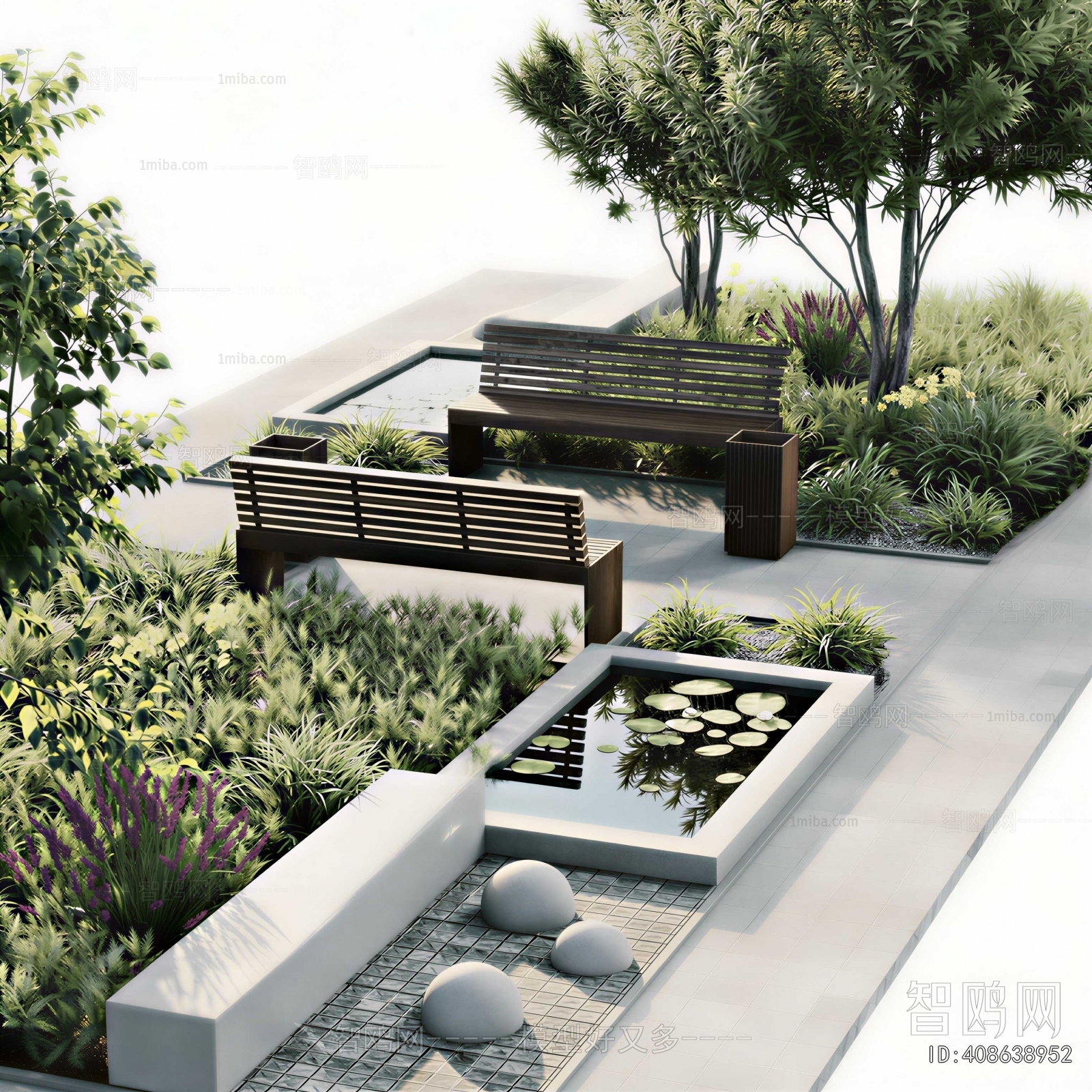 Modern Courtyard/landscape