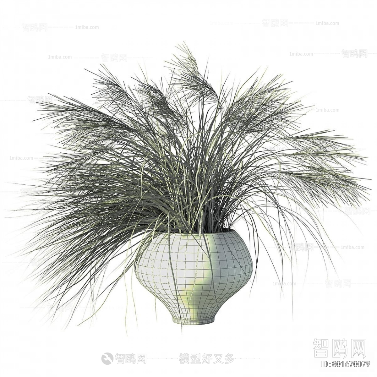 Modern Potted Green Plant