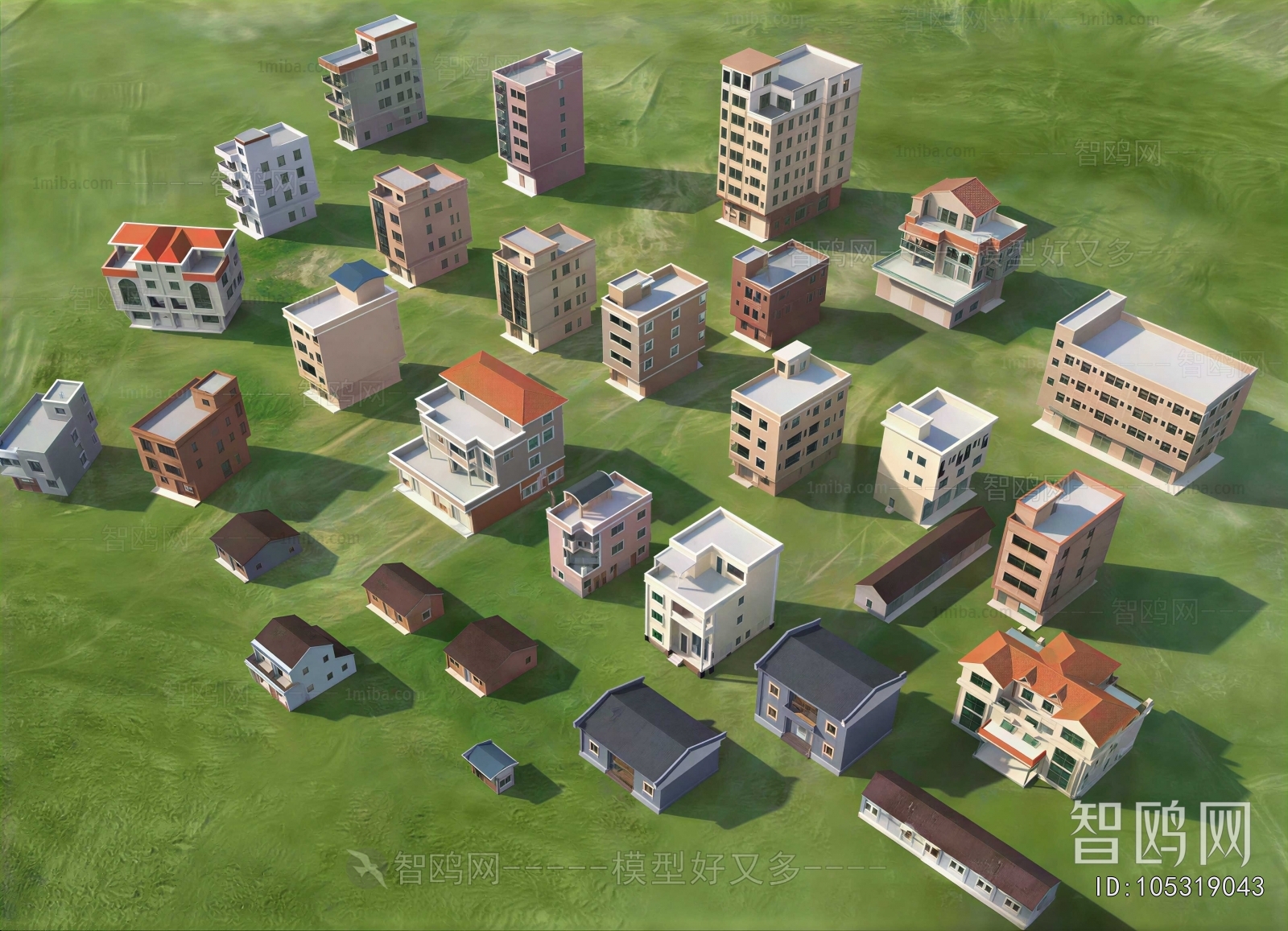Modern Architectural Bird's-eye View Planning