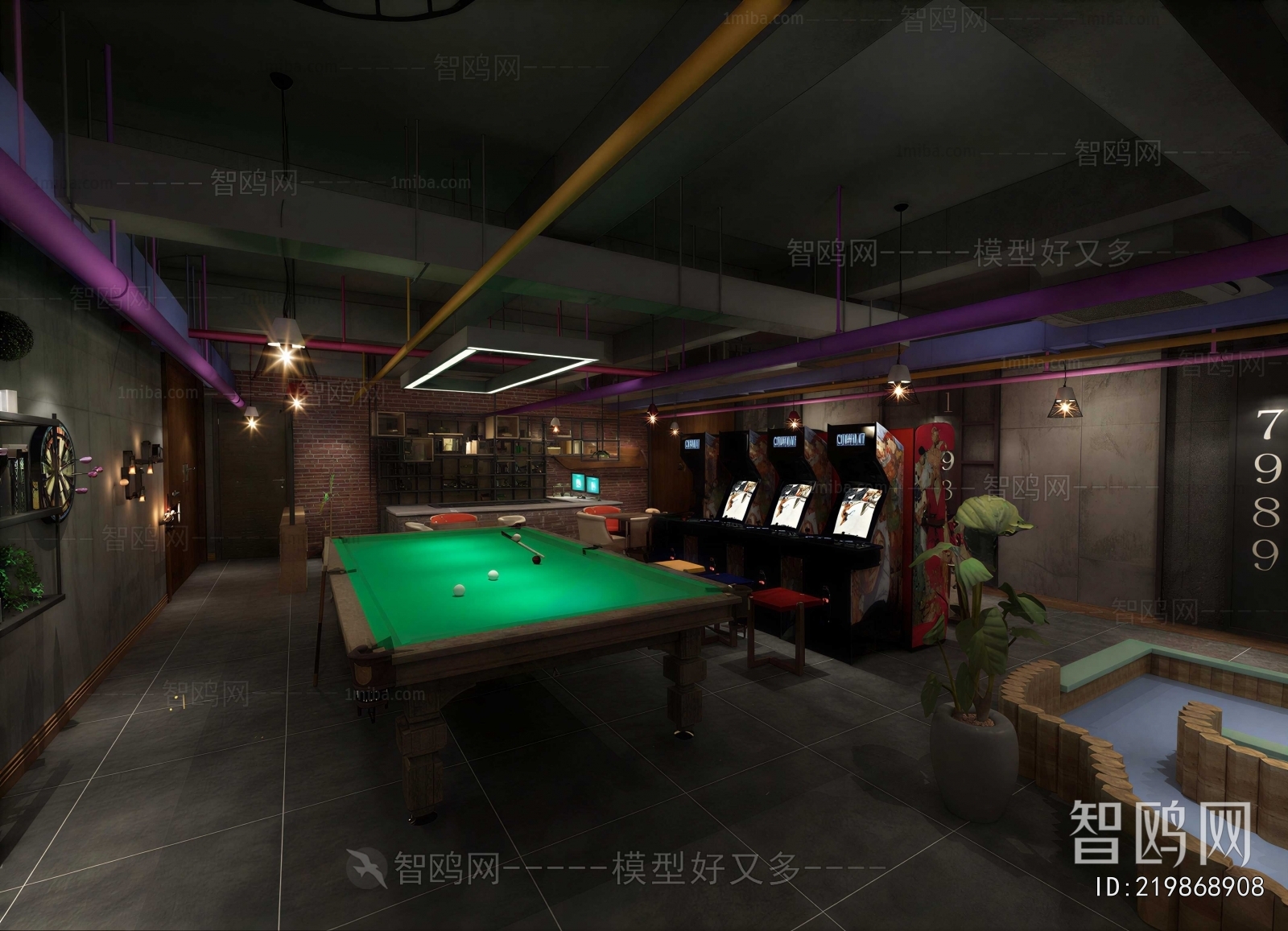 Modern Billiard Room