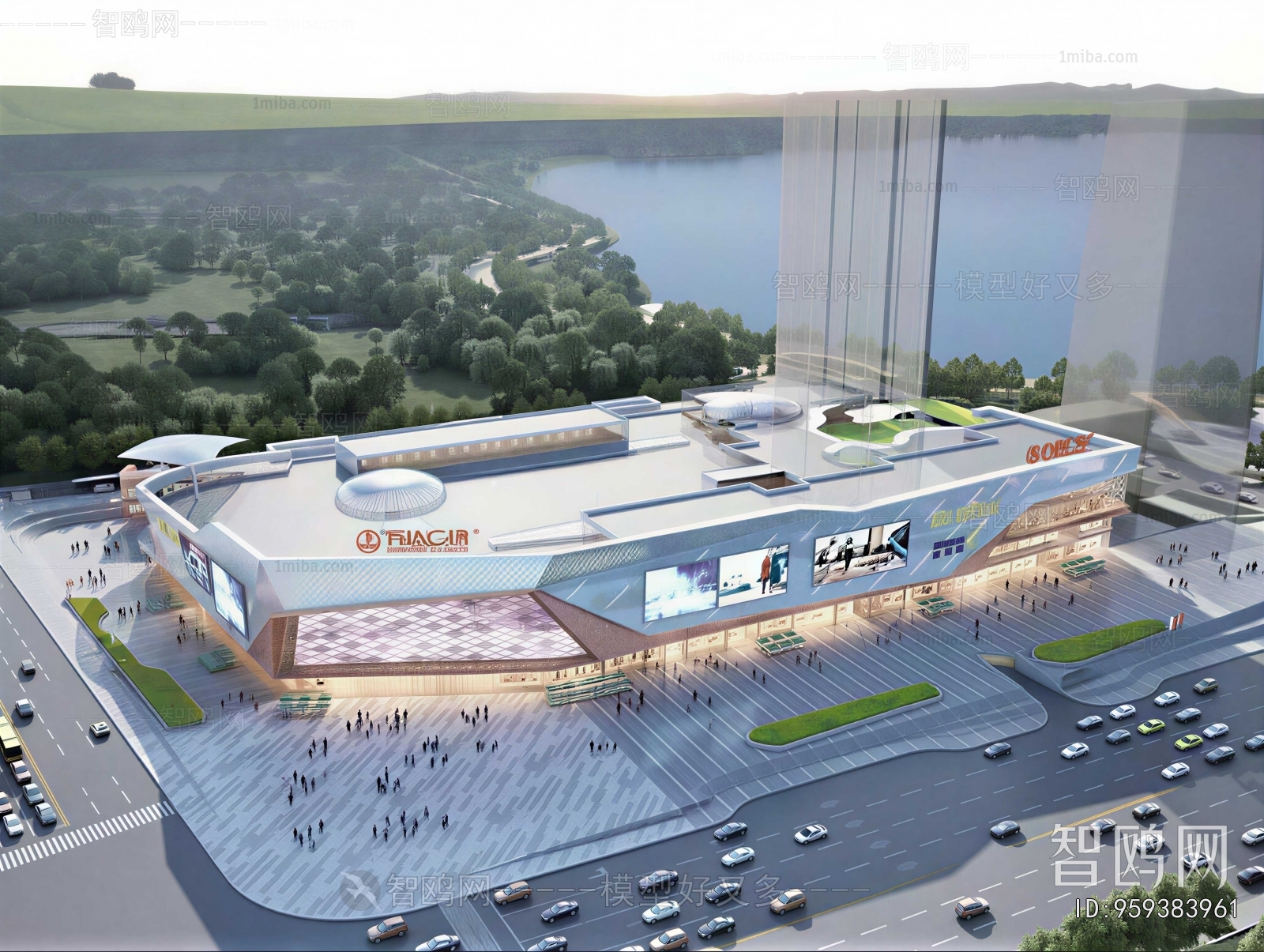 Modern Architectural Bird's-eye View Planning