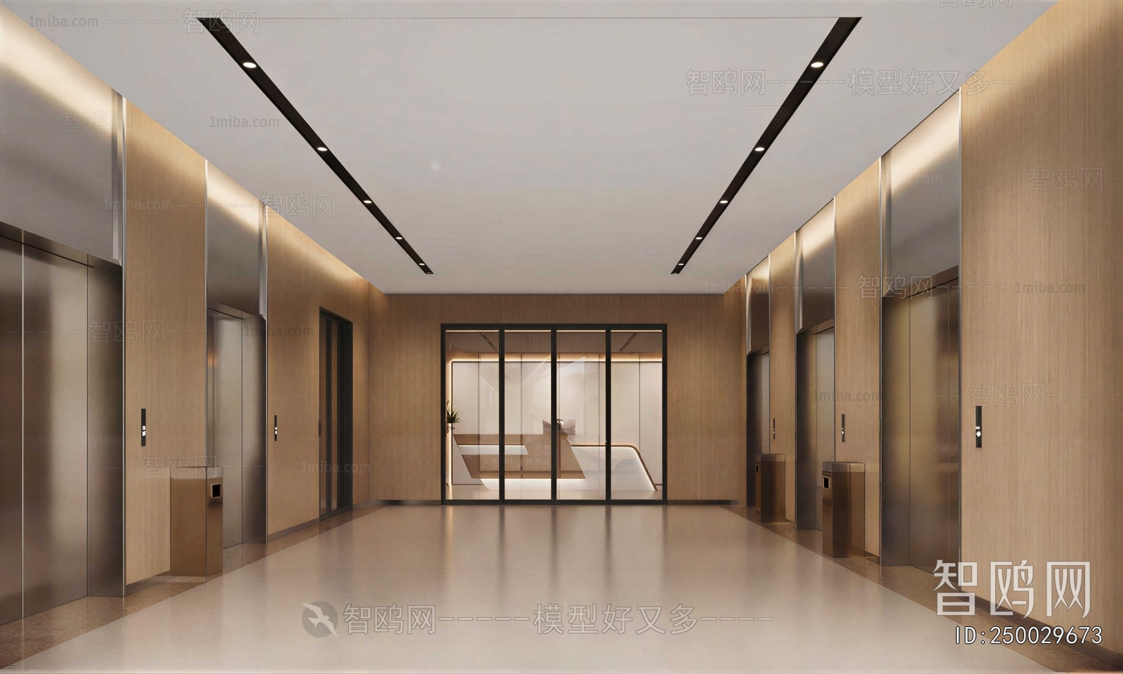 Modern Office Elevator Hall