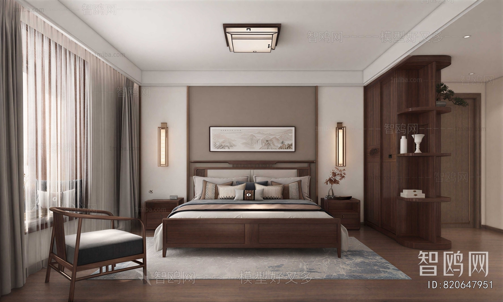 New Chinese Style Bedroom