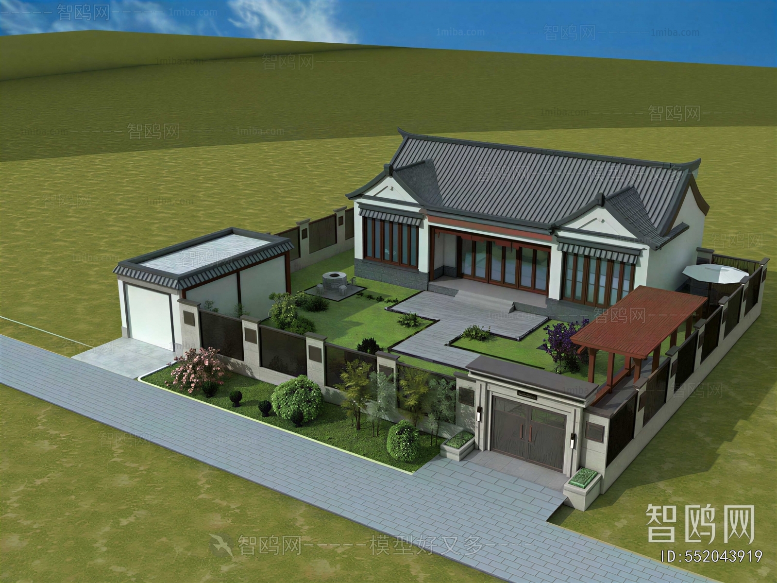 Chinese Style Architectural Bird's-eye View Planning
