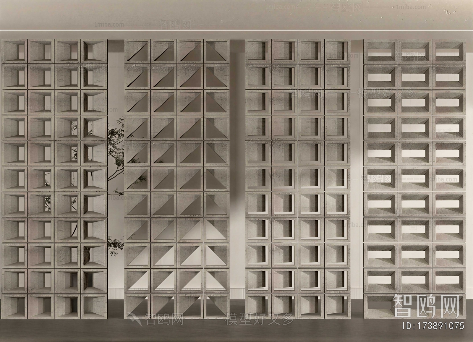 Modern Cement Brick Screen Partition