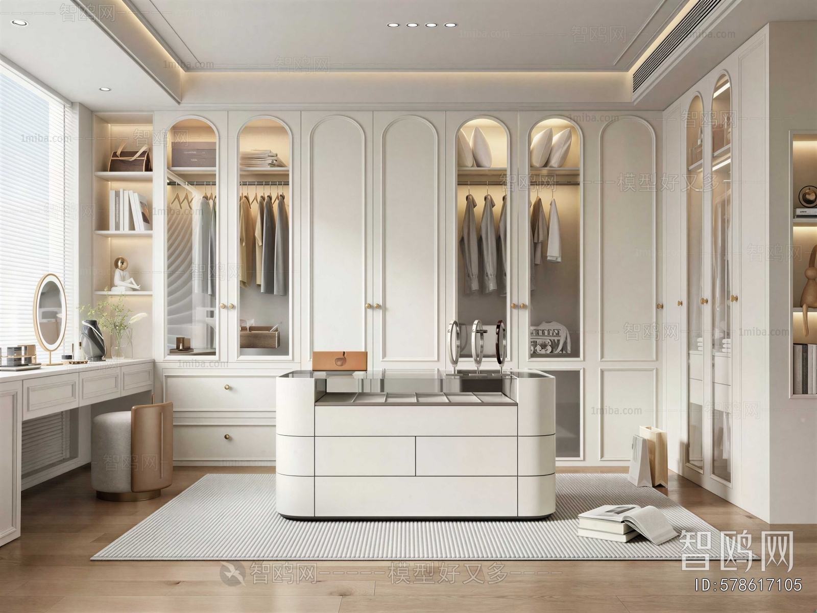 French Style Clothes Storage Area