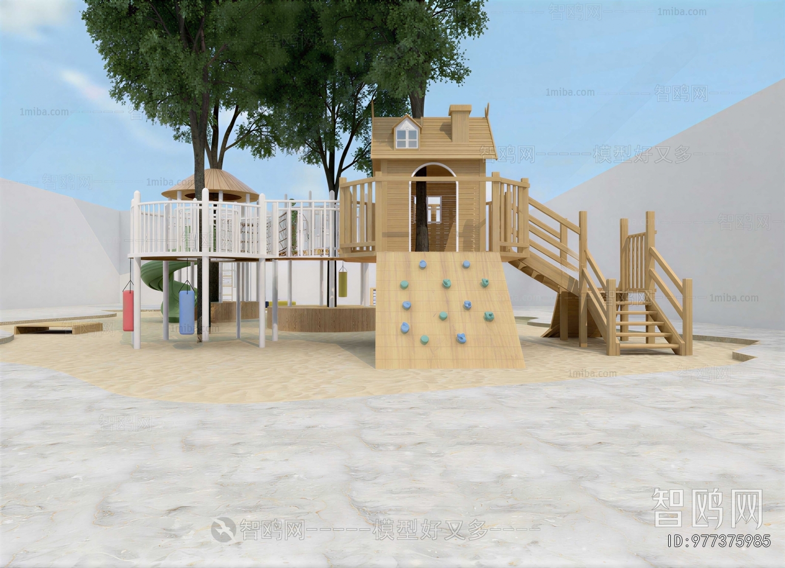 Modern Outdoor Space In Kindergarten