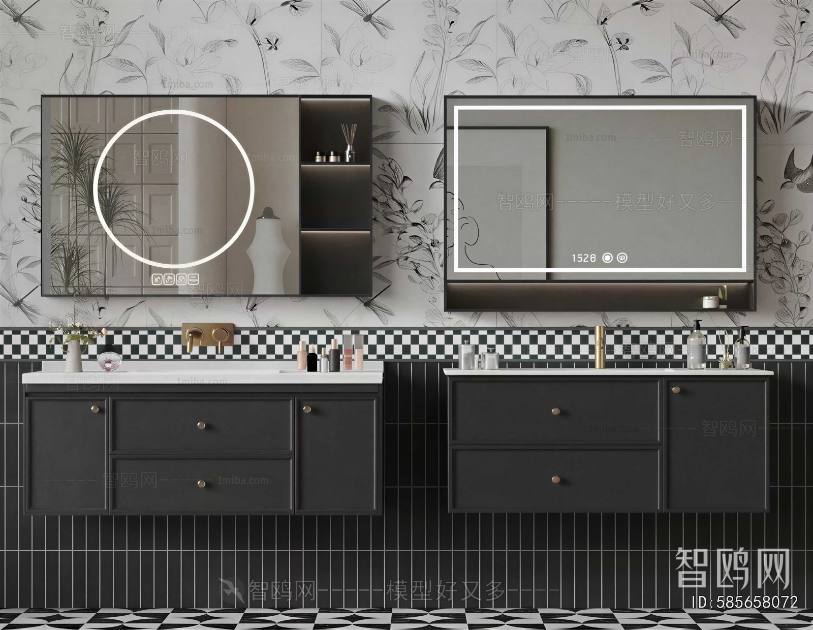 French Style Bathroom Cabinet