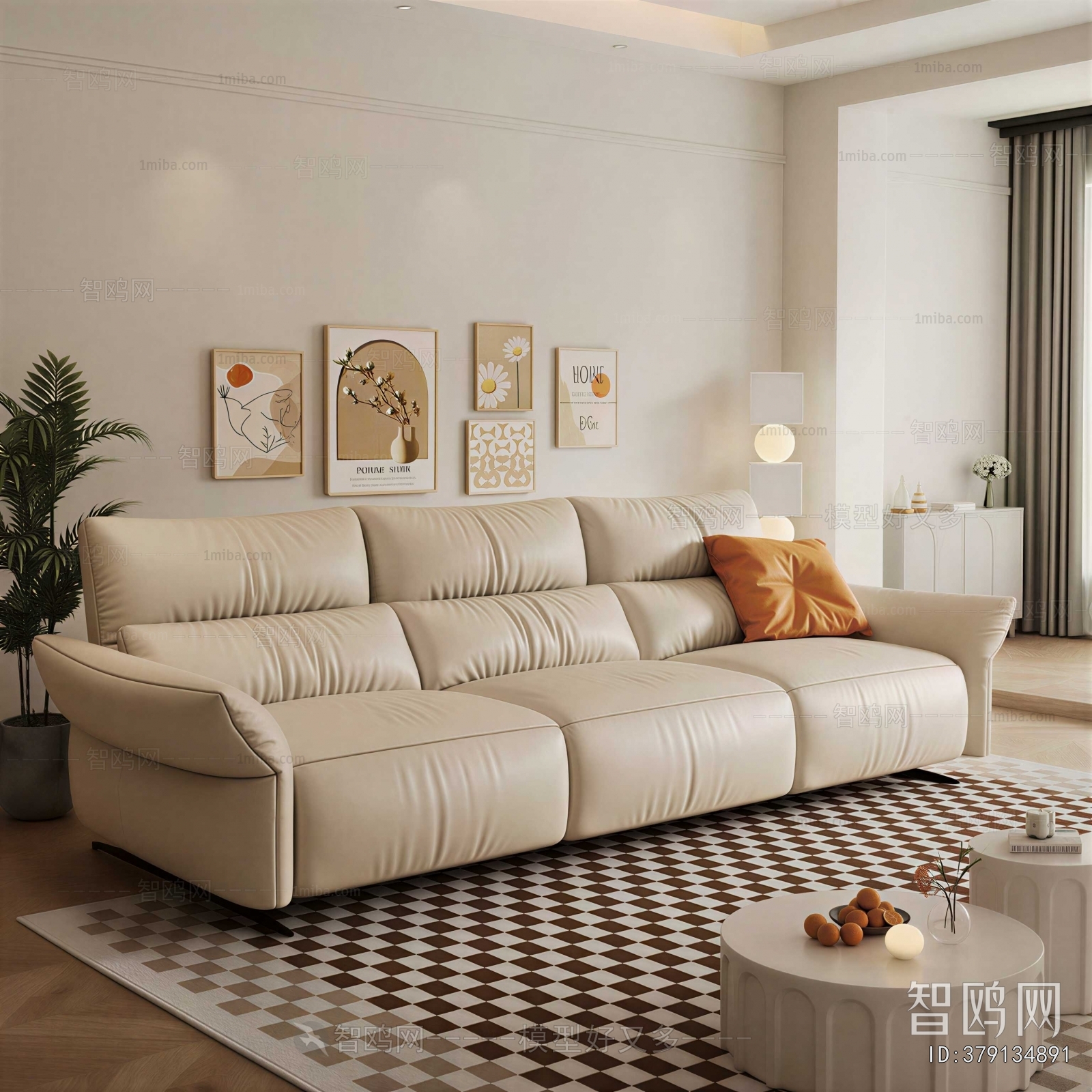 Modern Three-seat Sofa
