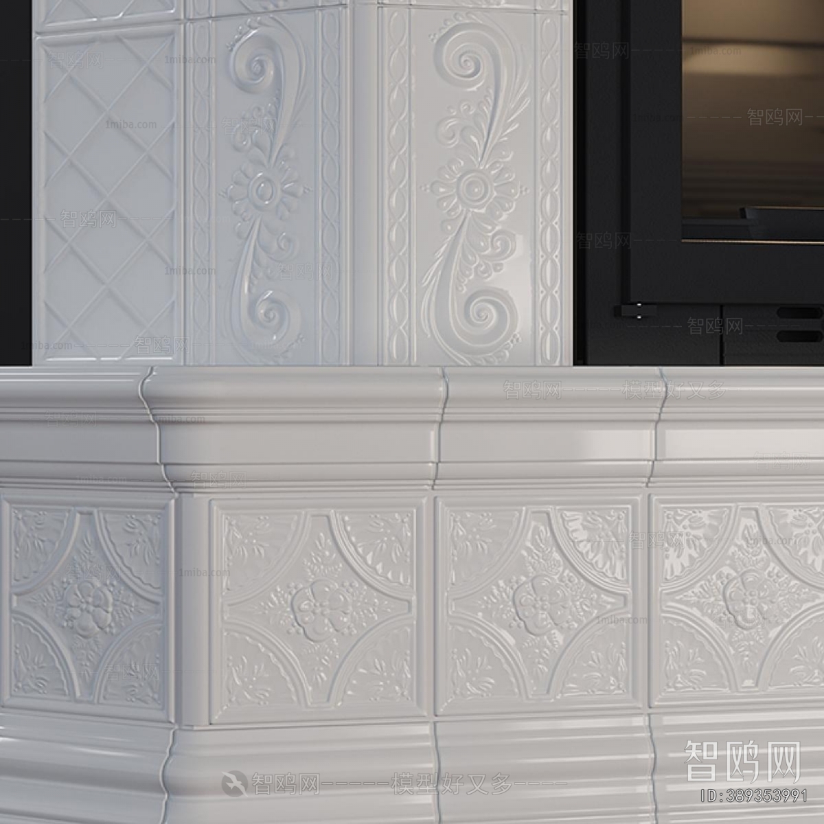 Simple European Style Fireplace